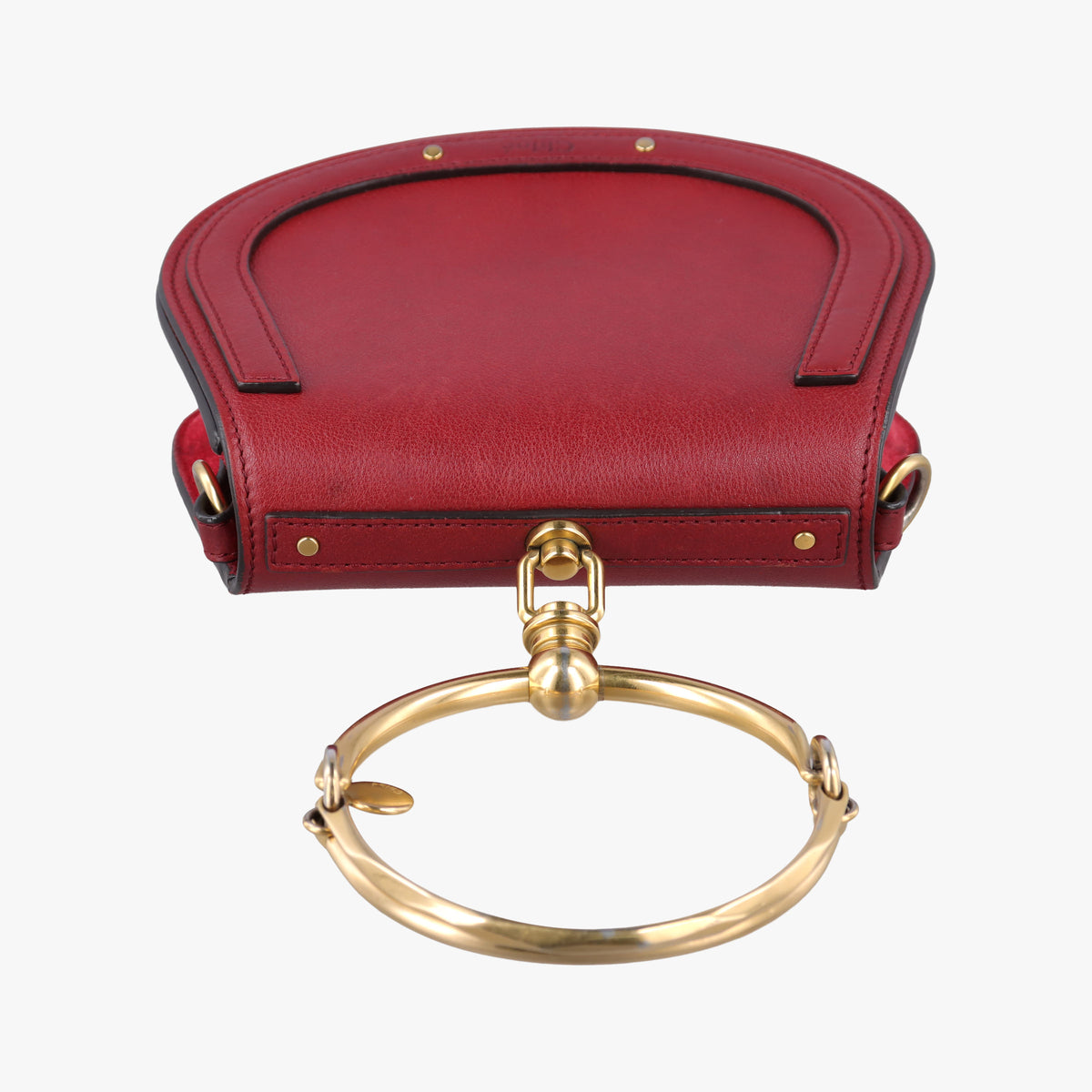 Pre-owned Chloe Bracelet Nile Red Leather  shoulderbag | stylenewstar