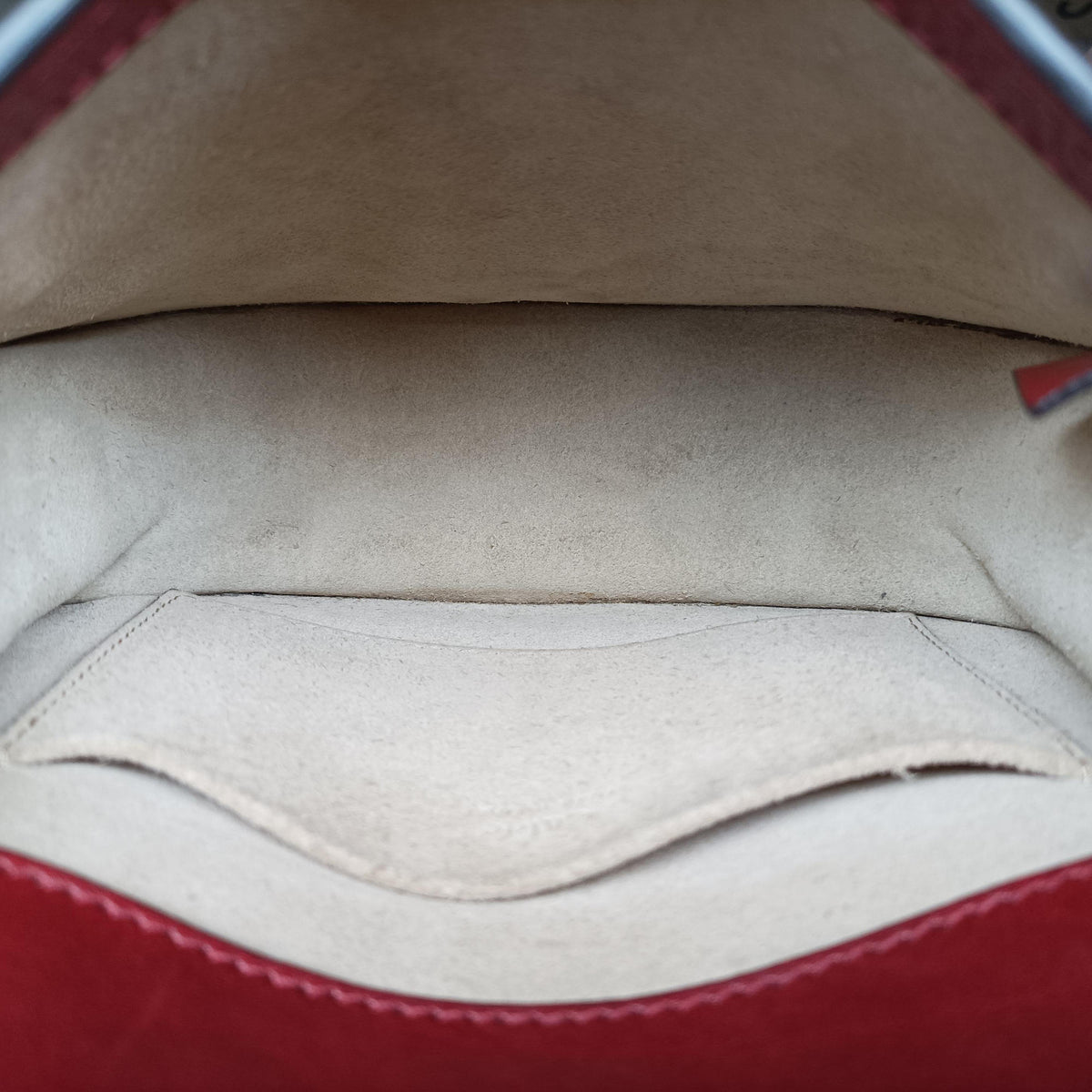 Pre-owned Chloe Bracelet Nile Red Leather  shoulderbag | stylenewstar