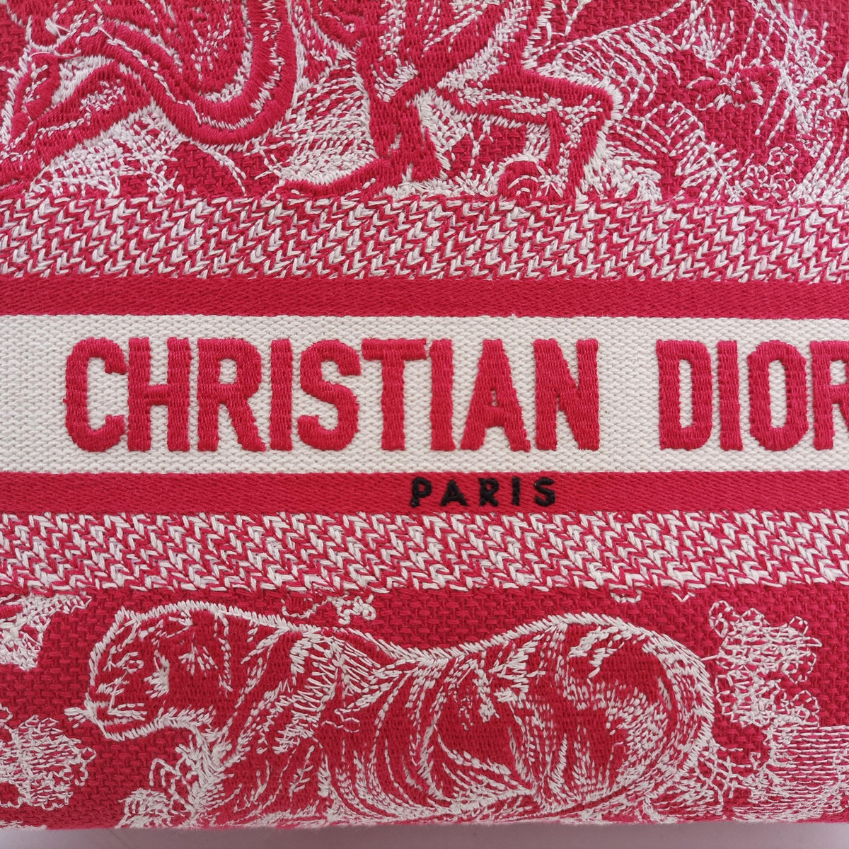 Pre-owned Christian Dior D-Lite Medium Royaume Pink canvas  shoulderbag | stylenewstar