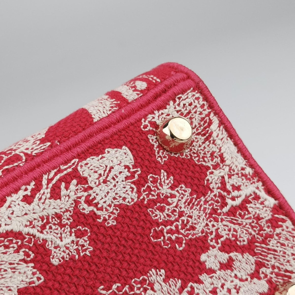 Pre-owned Christian Dior D-Lite Medium Royaume Pink canvas  shoulderbag | stylenewstar