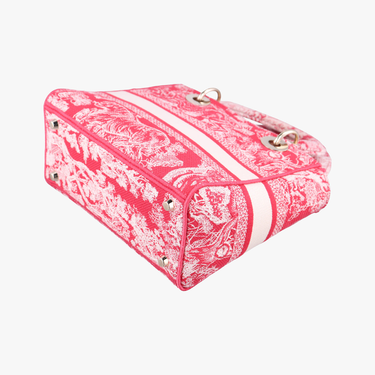 Pre-owned Christian Dior D-Lite Medium Royaume Pink canvas  shoulderbag | stylenewstar