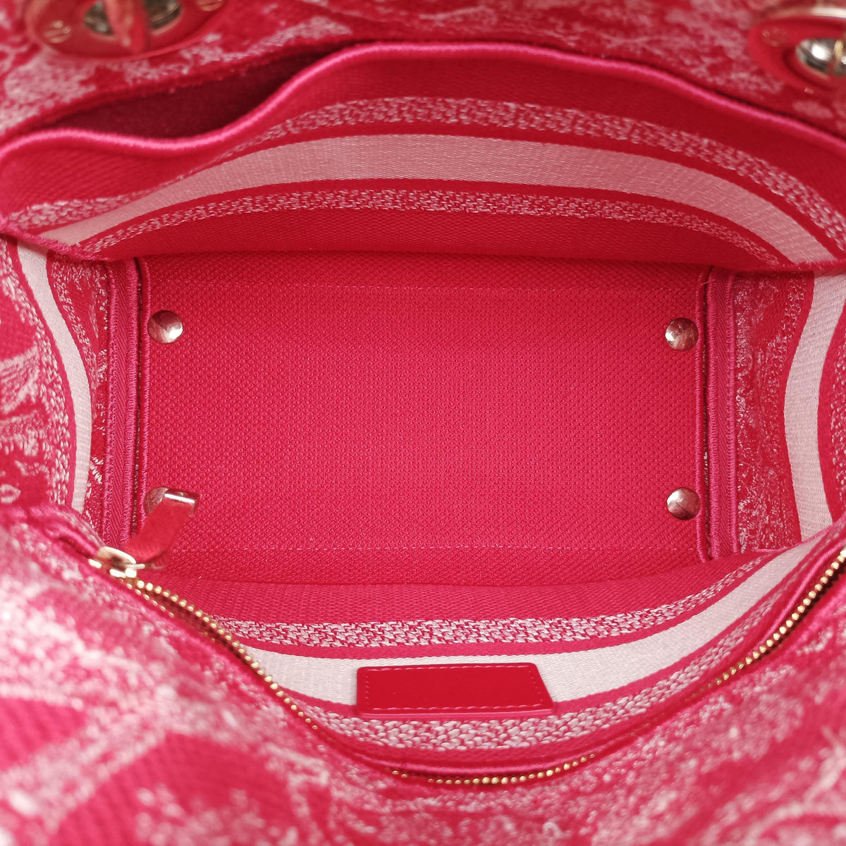Pre-owned Christian Dior D-Lite Medium Royaume Pink canvas  shoulderbag | stylenewstar