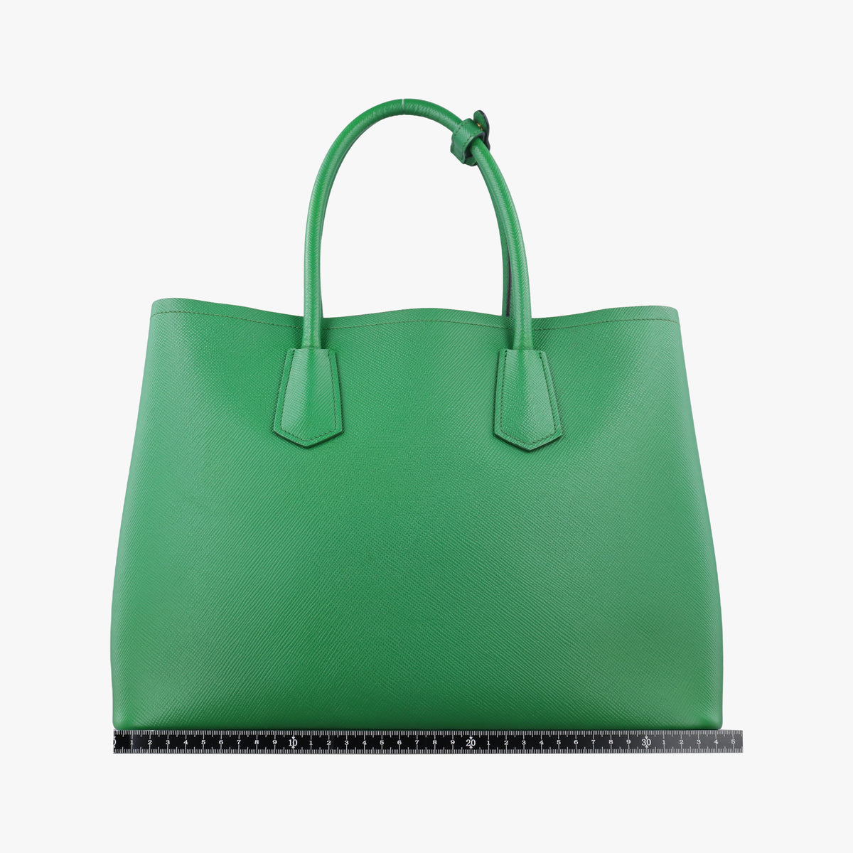 Pre-owned Prada Double Cuir Green SAFFIANO Leather B2756T handbag | stylenewstar