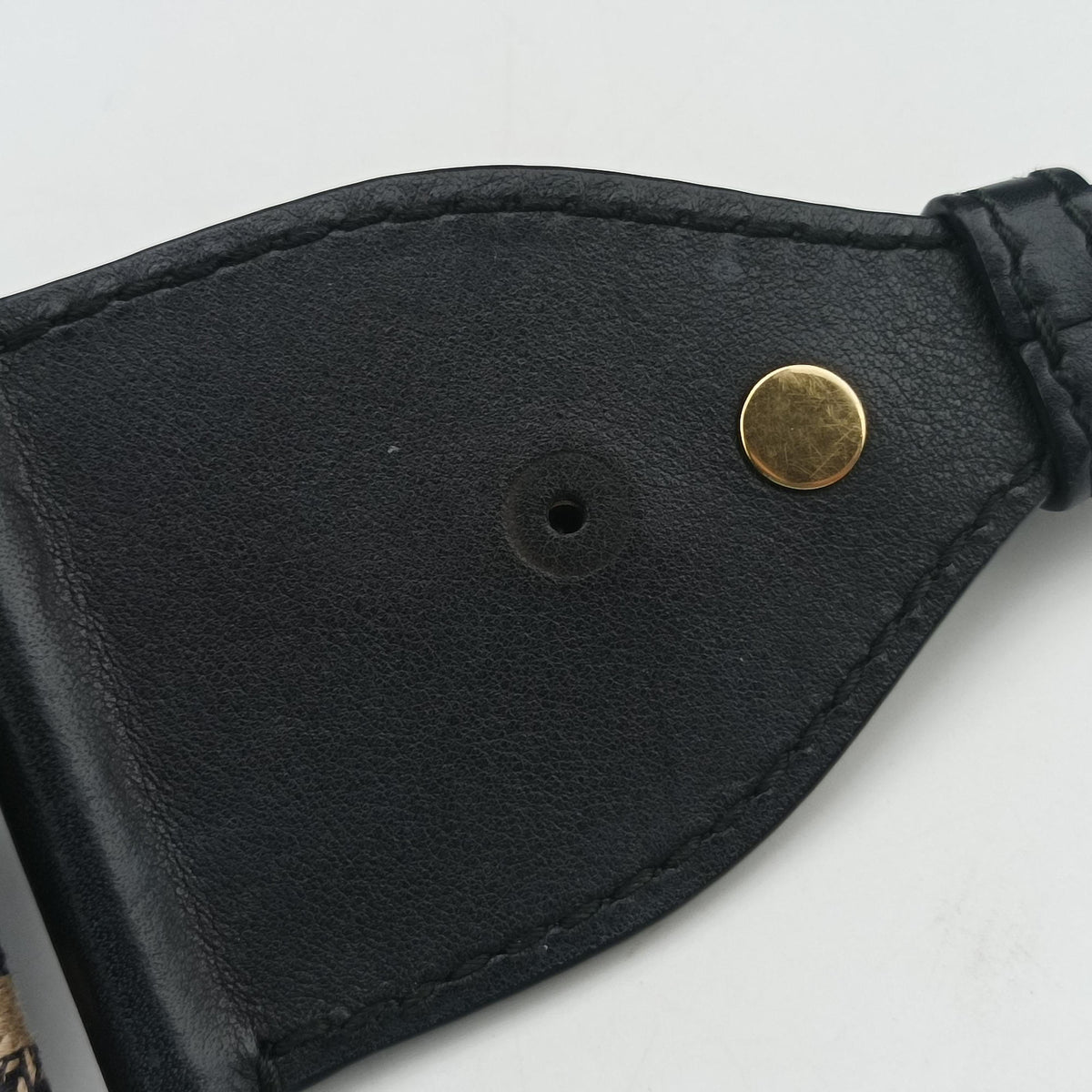 Pre-owned Christian Dior Saddle Navy Jacquard × Leather  shoulderbag | stylenewstar