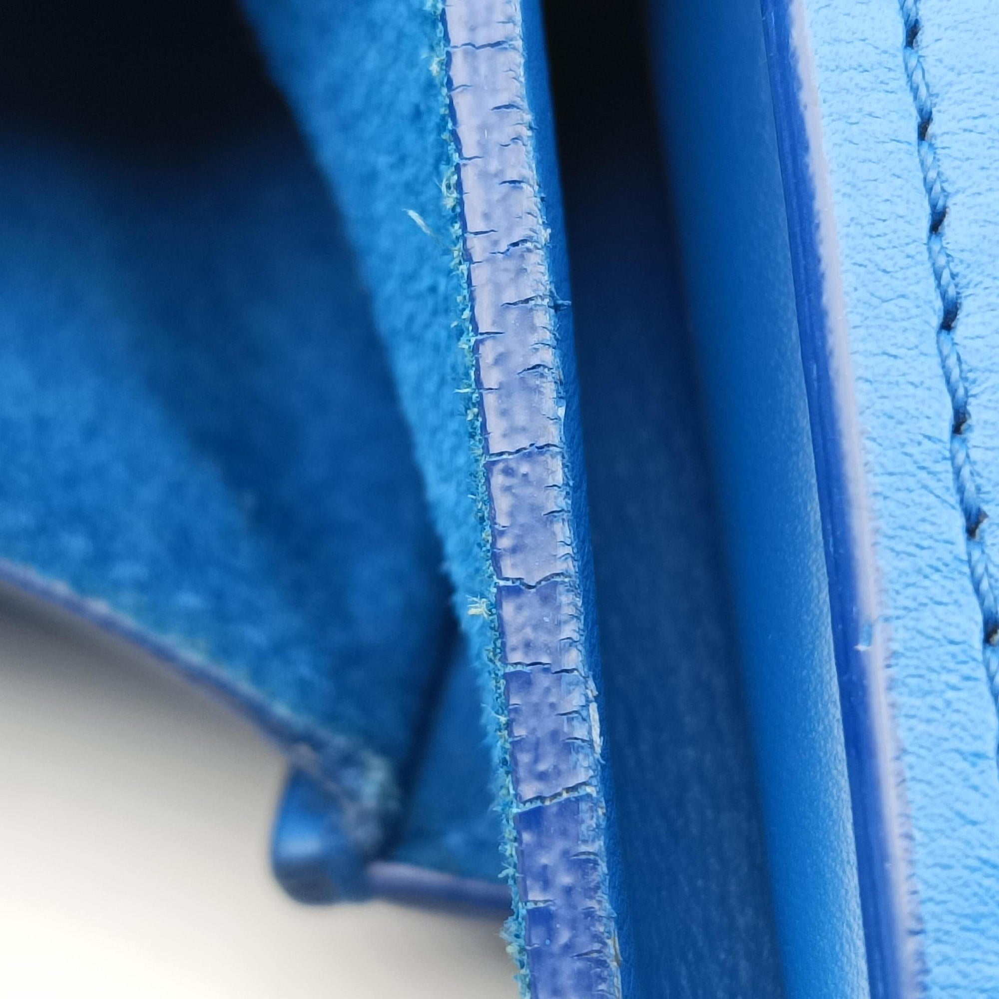 Vintage Celine Luggage Square Phantom Blue Leather  handbag | stylenewstar