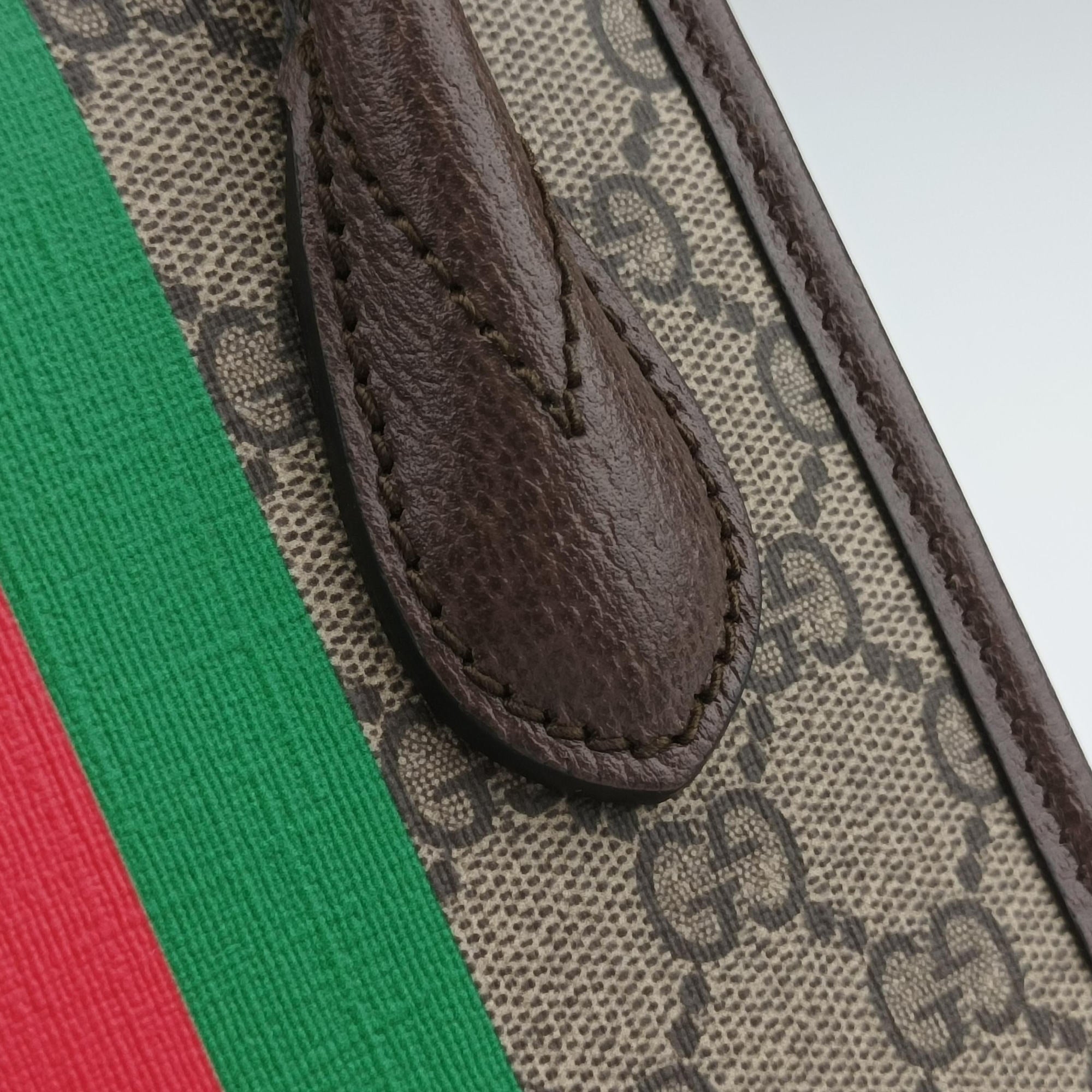 Vintage Gucci Interlocking G Tiger Mini Brown PVC coated canvas×Leather 671623 shoulderbag | stylenewstar