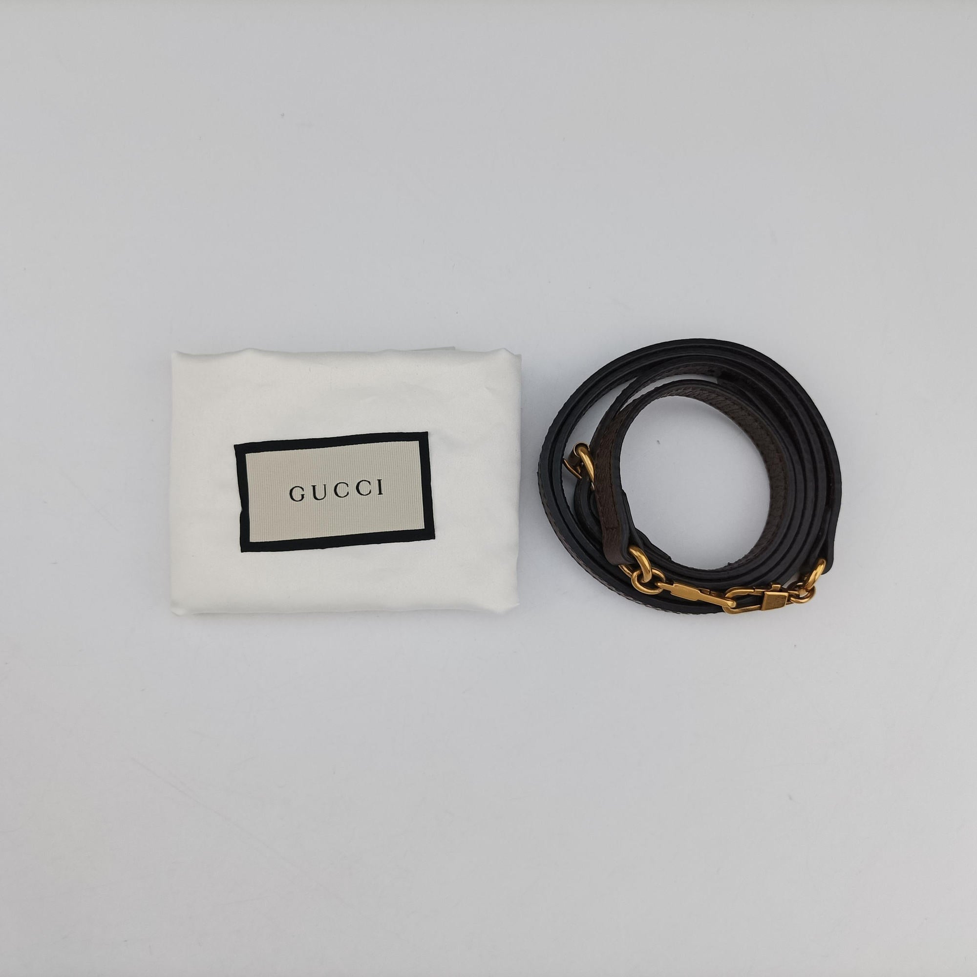 Vintage Gucci Interlocking G Tiger Mini Brown PVC coated canvas×Leather 671623 shoulderbag | stylenewstar