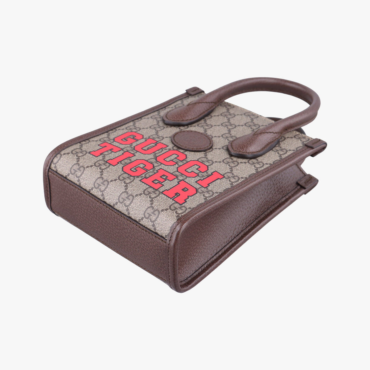 Vintage Gucci Interlocking G Tiger Mini Brown PVC coated canvas×Leather 671623 shoulderbag | stylenewstar