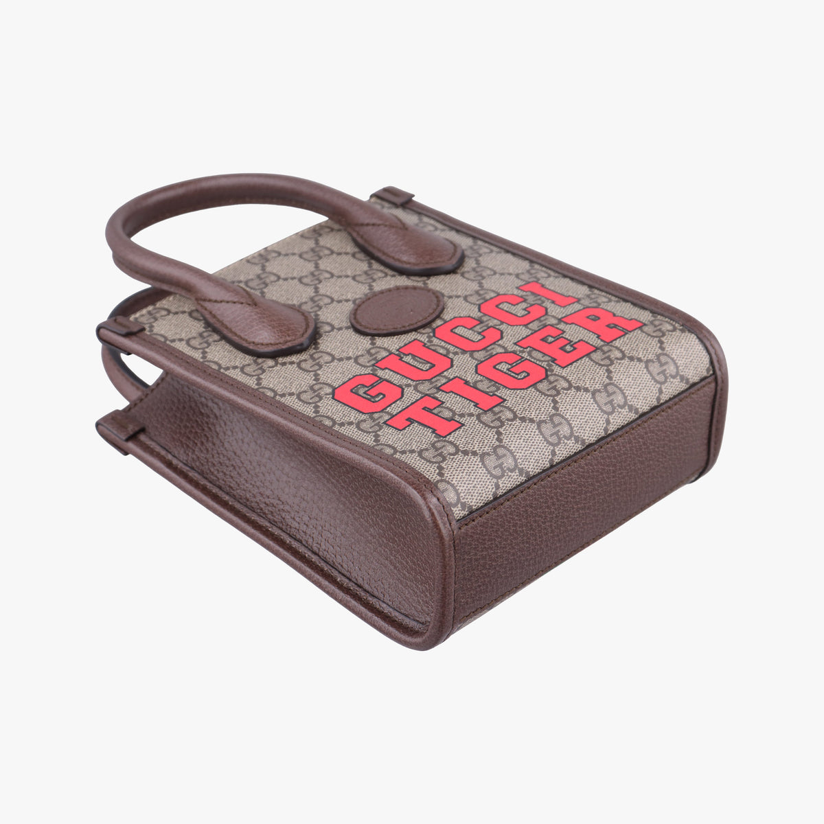 Vintage Gucci Interlocking G Tiger Mini Brown PVC coated canvas×Leather 671623 shoulderbag | stylenewstar