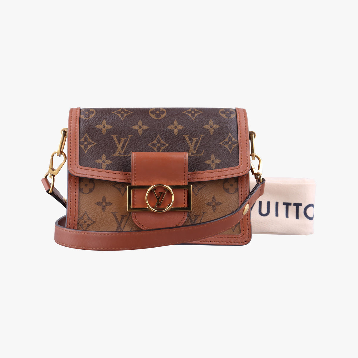 Pre-owned Louis Vuitton DAUPHINE MINI brown Monogram Reverse M45959 shoulderbag | stylenewstar