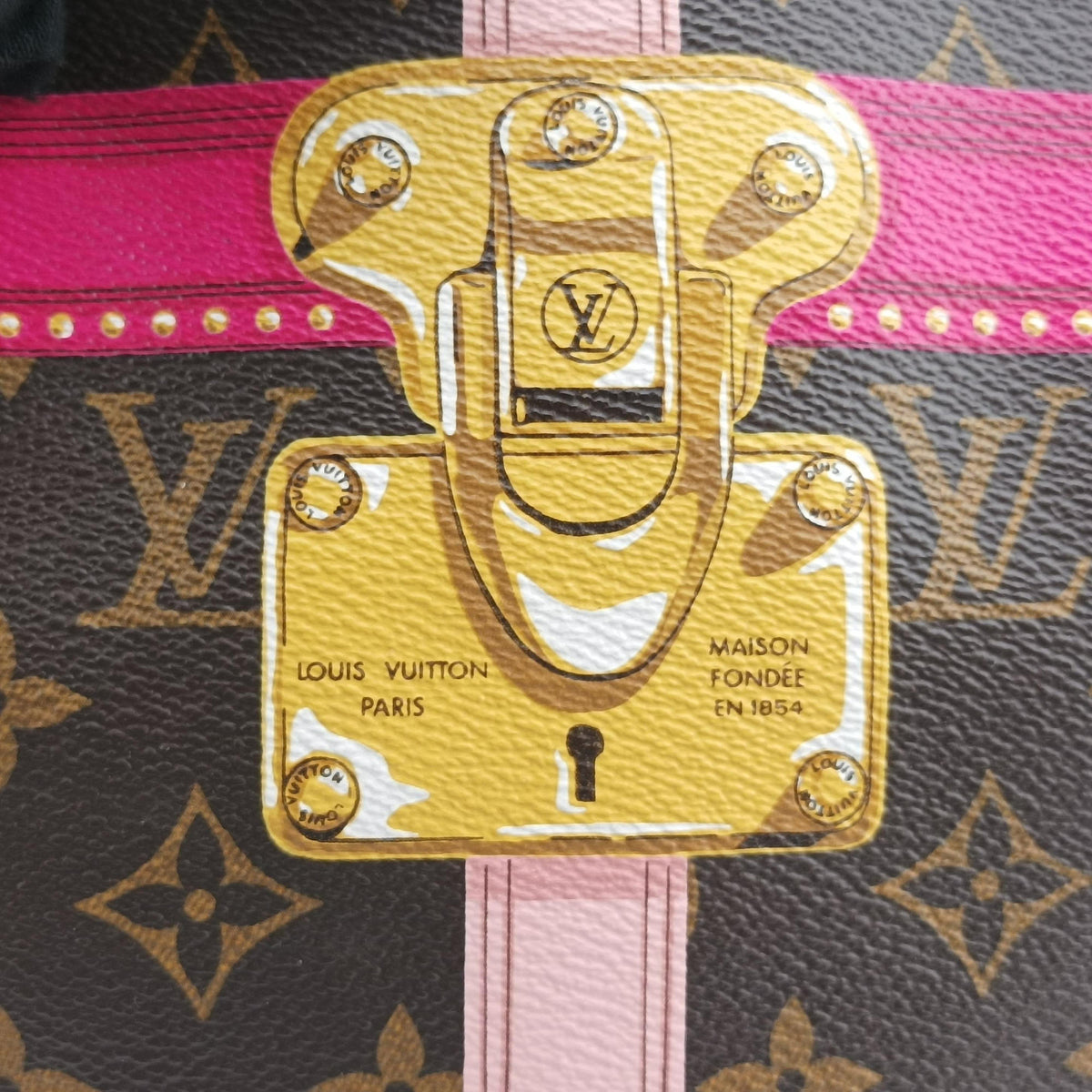 Secondhand Louis Vuitton Neverfull MM Summer Trunk brown×Multicolor Monogram Canvas M41390 handbag | stylenewstar