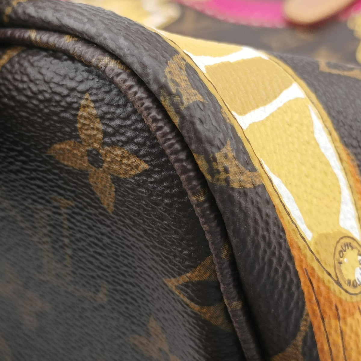 Secondhand Louis Vuitton Neverfull MM Summer Trunk brown×Multicolor Monogram Canvas M41390 handbag | stylenewstar