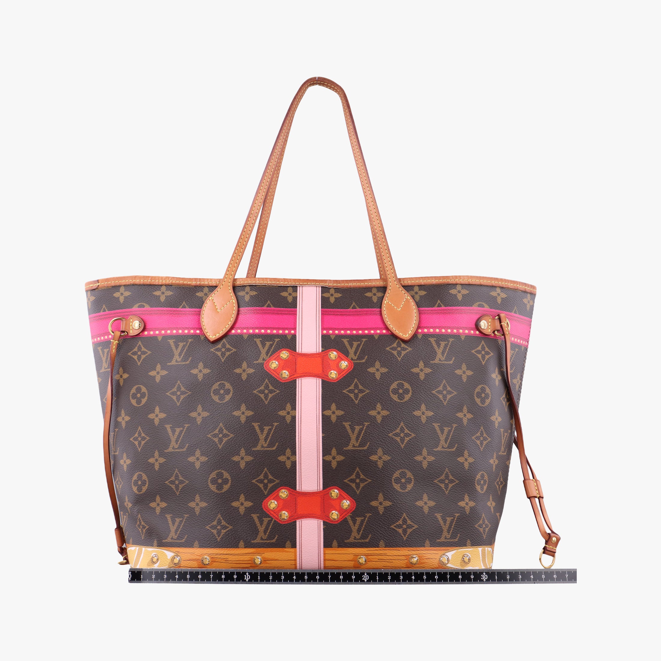 Secondhand Louis Vuitton Neverfull MM Summer Trunk brown×Multicolor Monogram Canvas M41390 handbag | stylenewstar