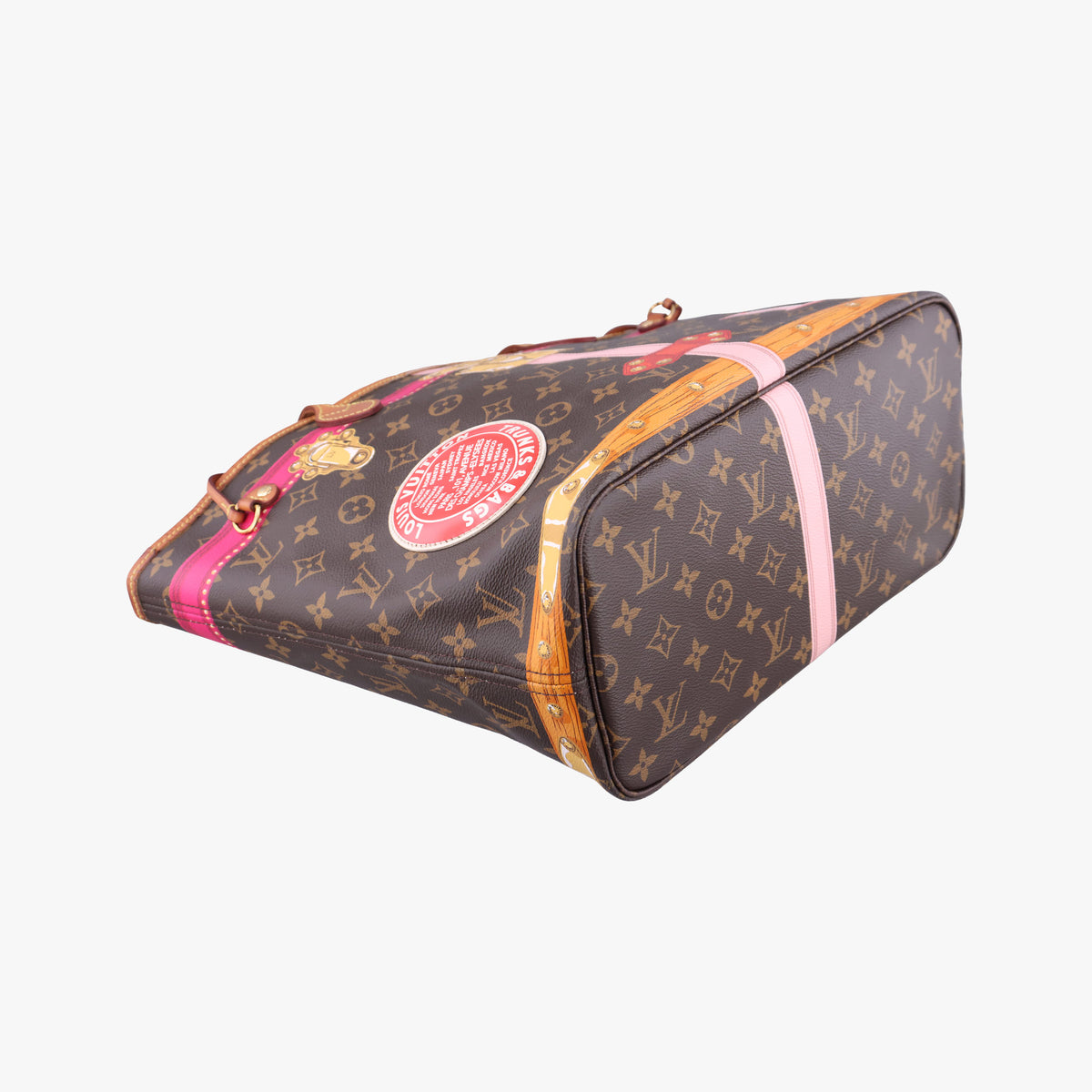 Secondhand Louis Vuitton Neverfull MM Summer Trunk brown×Multicolor Monogram Canvas M41390 handbag | stylenewstar