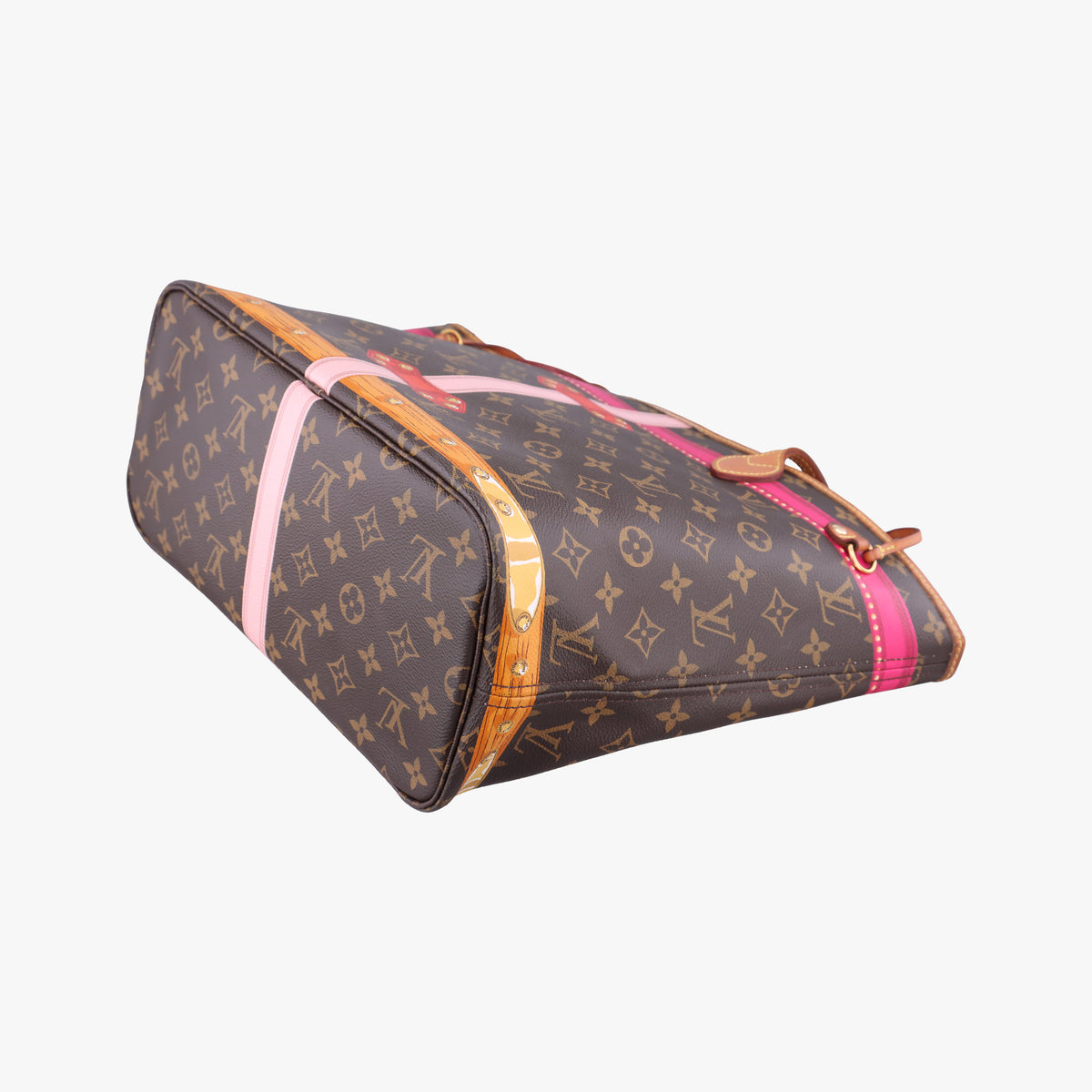 Secondhand Louis Vuitton Neverfull MM Summer Trunk brown×Multicolor Monogram Canvas M41390 handbag | stylenewstar