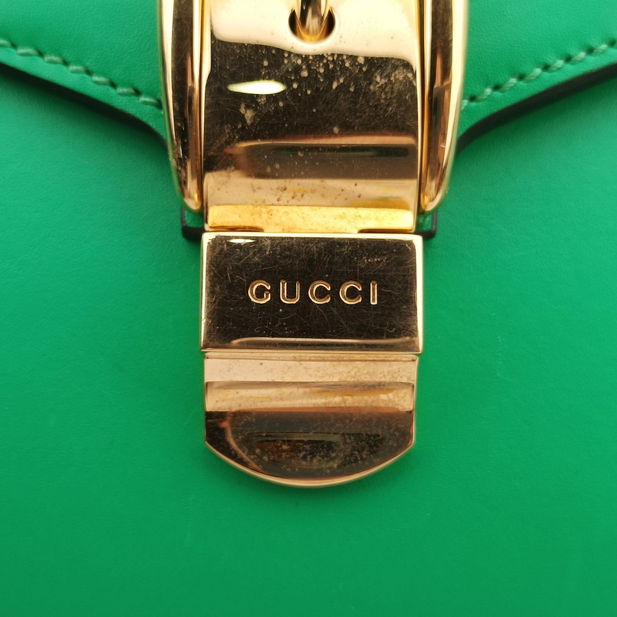 Secondhand Gucci Sylvie Green Leather 470270 shoulderbag | stylenewstar