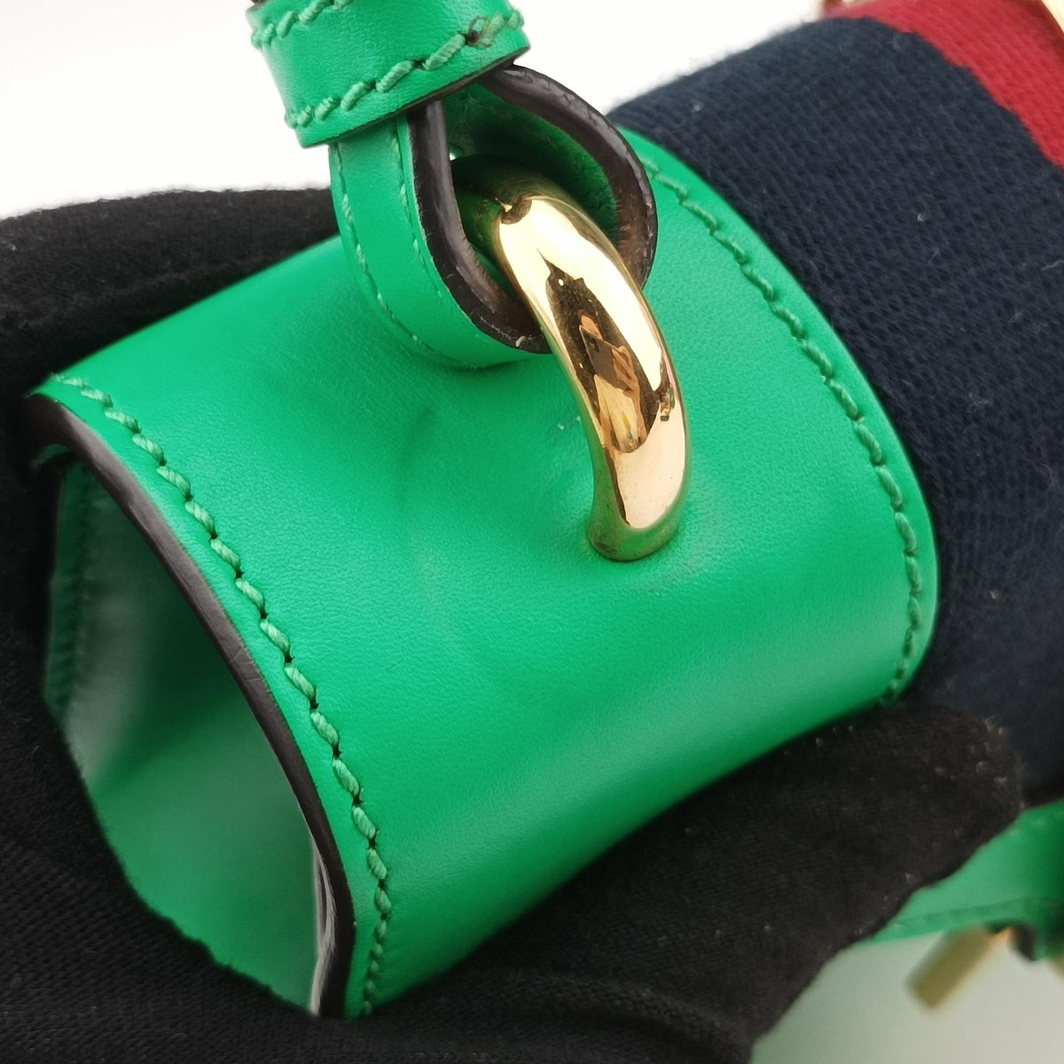Secondhand Gucci Sylvie Green Leather 470270 shoulderbag | stylenewstar