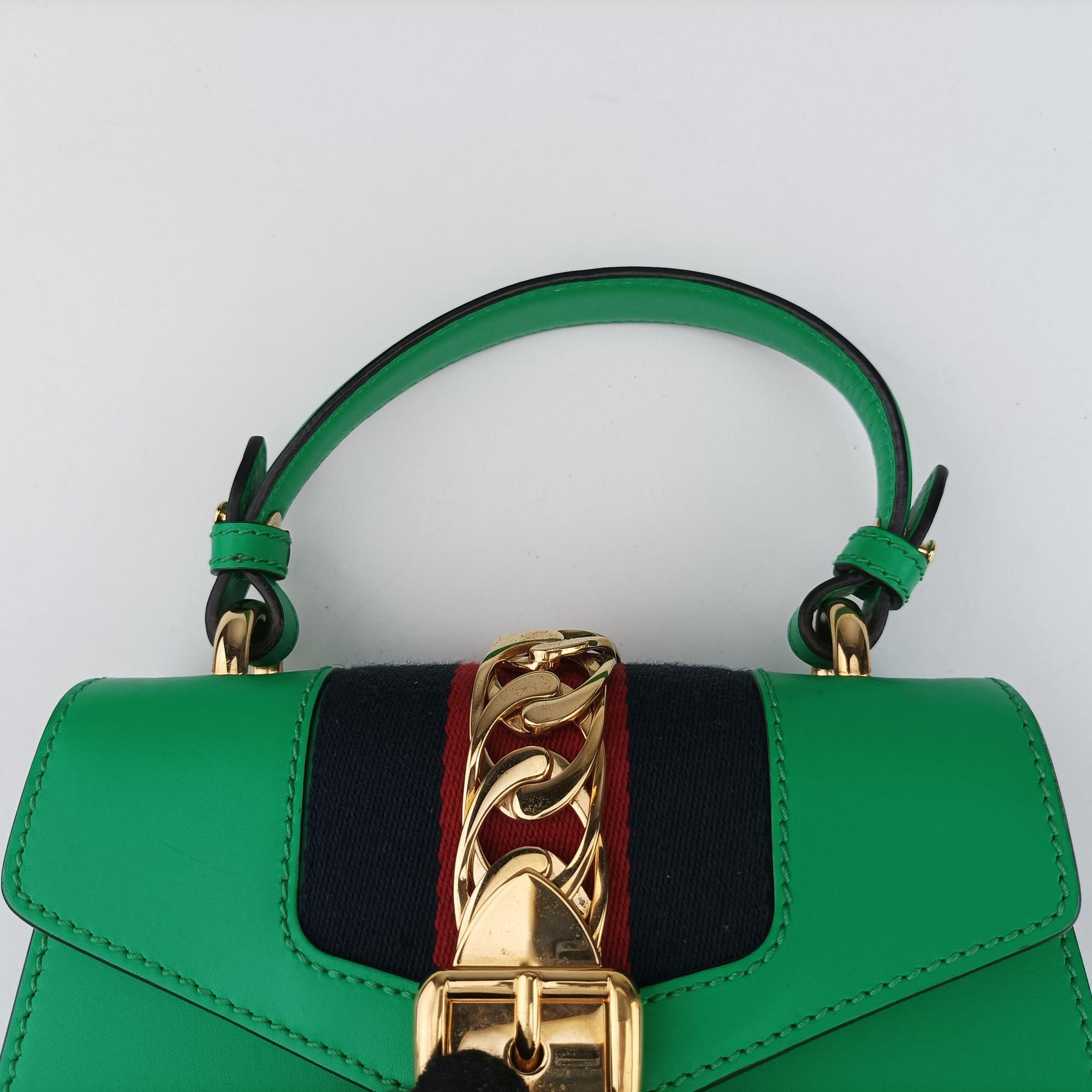 Secondhand Gucci Sylvie Green Leather 470270 shoulderbag | stylenewstar