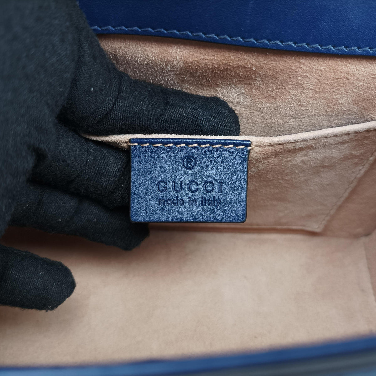 Pre-owned Gucci Sylvie Blue Leather 470270 shoulderbag | stylenewstar