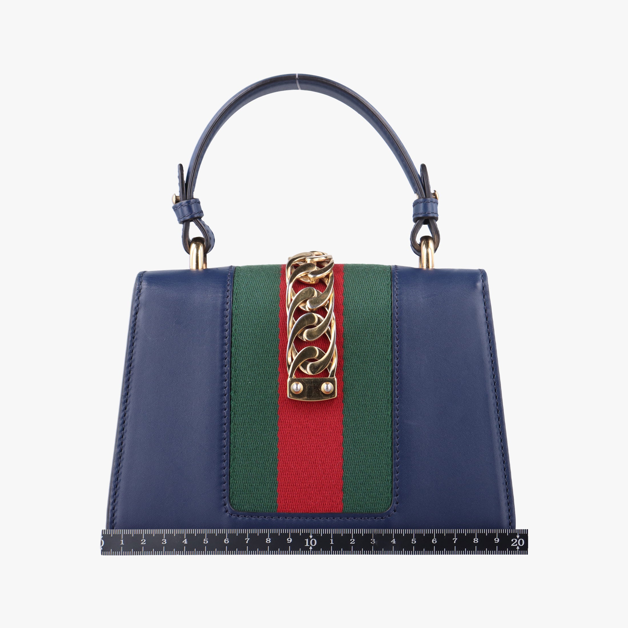 Pre-owned Gucci Sylvie Blue Leather 470270 shoulderbag | stylenewstar