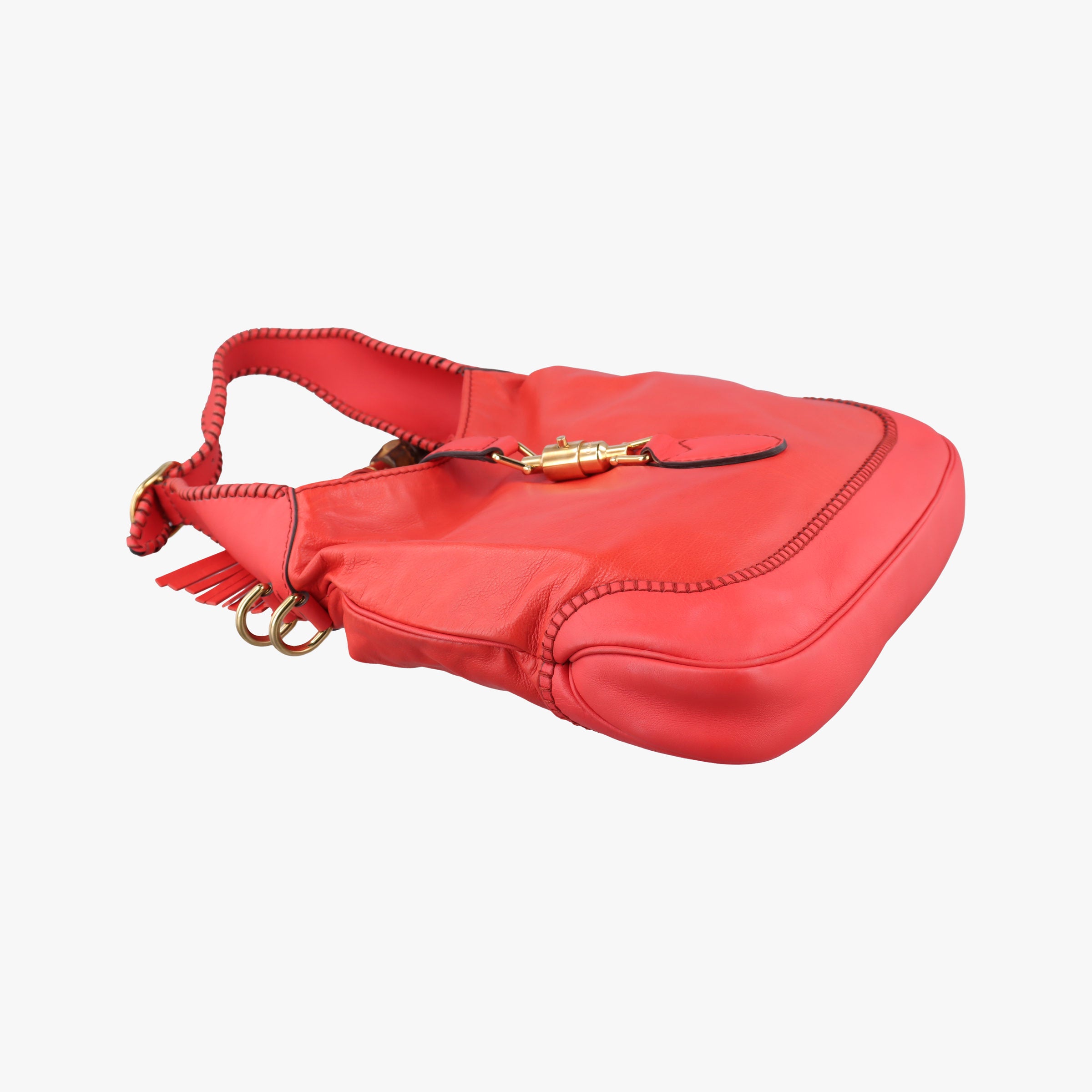 Pre-owned Gucci New Jackie Orange Leather 219725 shoulderbag | stylenewstar