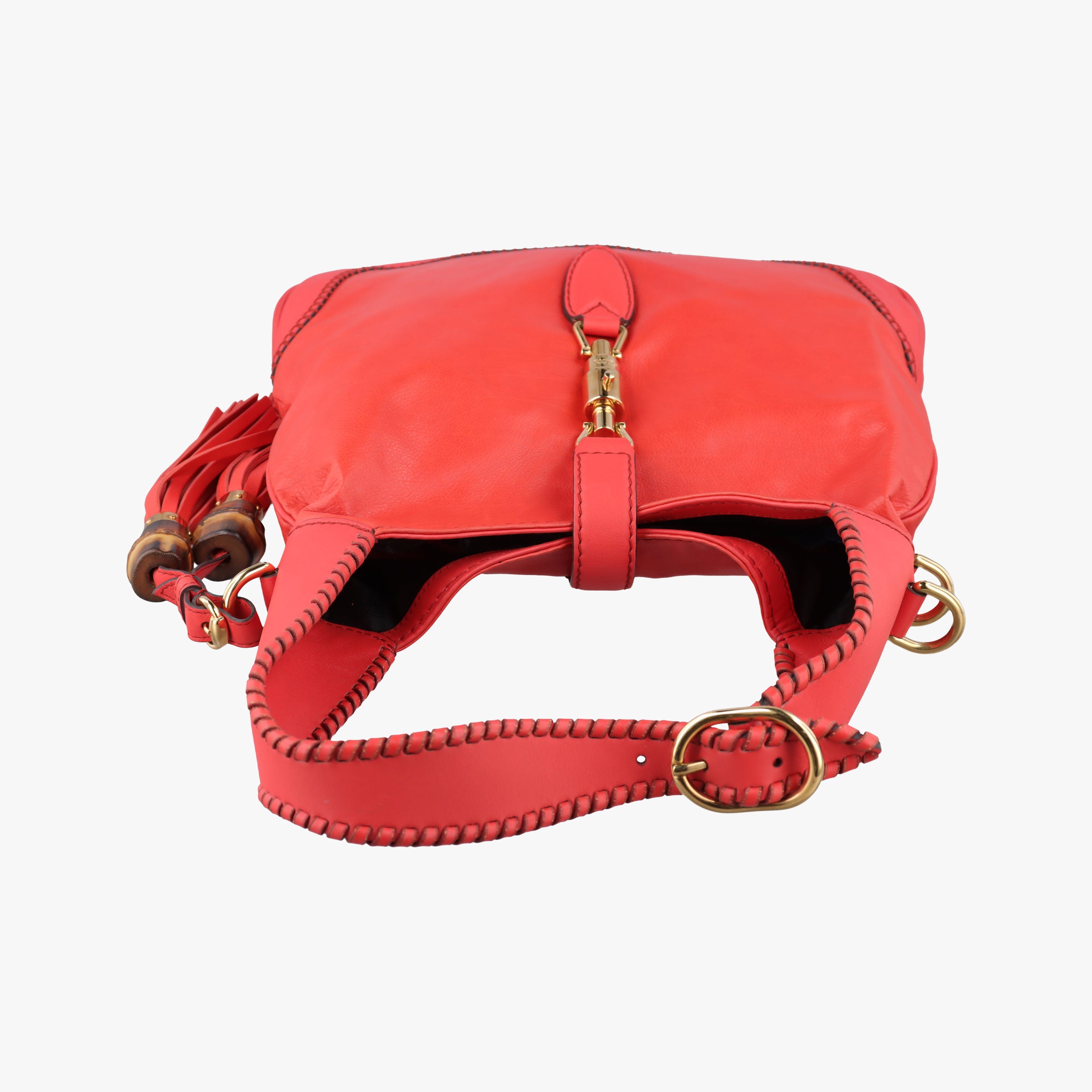 Pre-owned Gucci New Jackie Orange Leather 219725 shoulderbag | stylenewstar