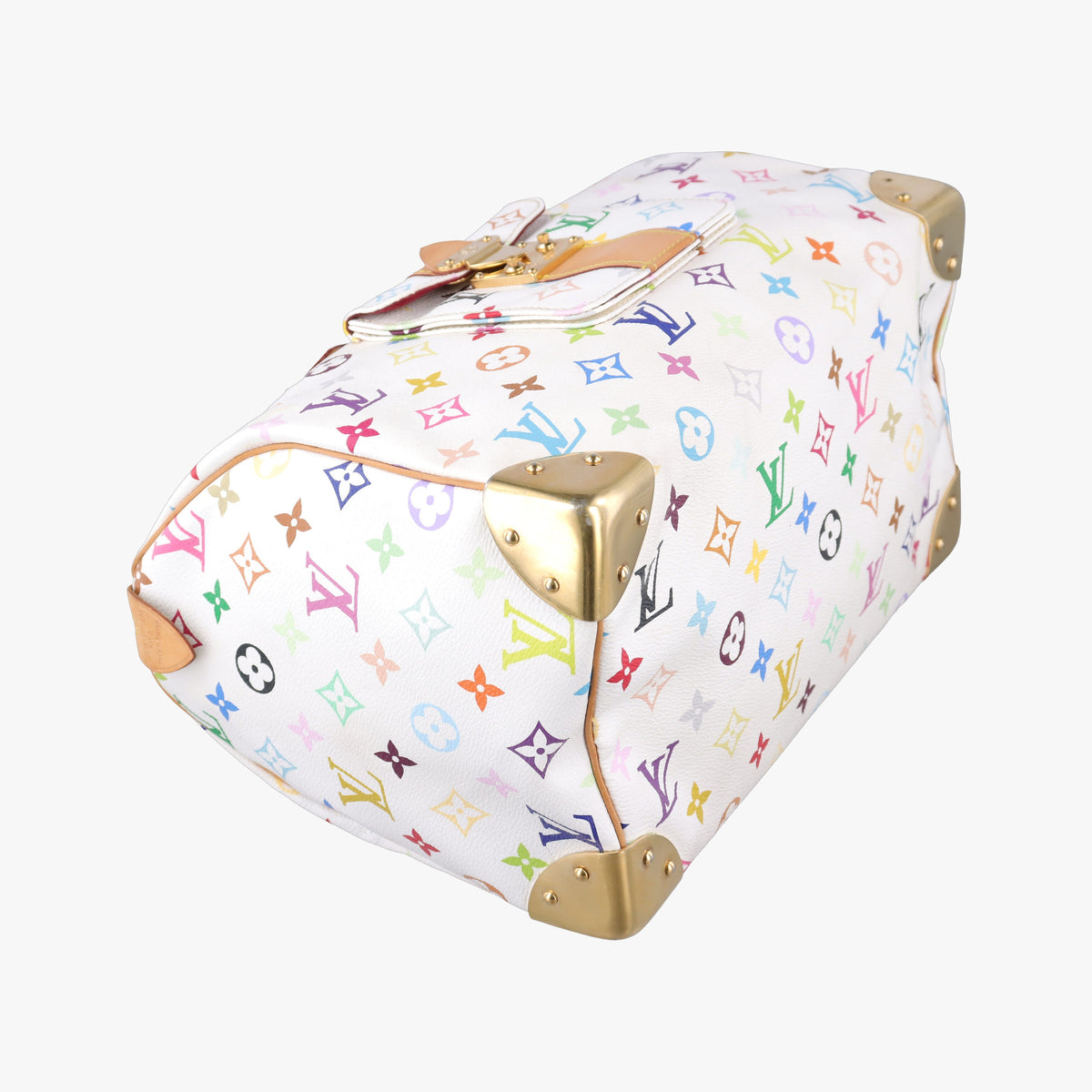 Pre-owned Louis Vuitton Speedy 30 white Monogram Multicolor M92643 handbag | stylenewstar