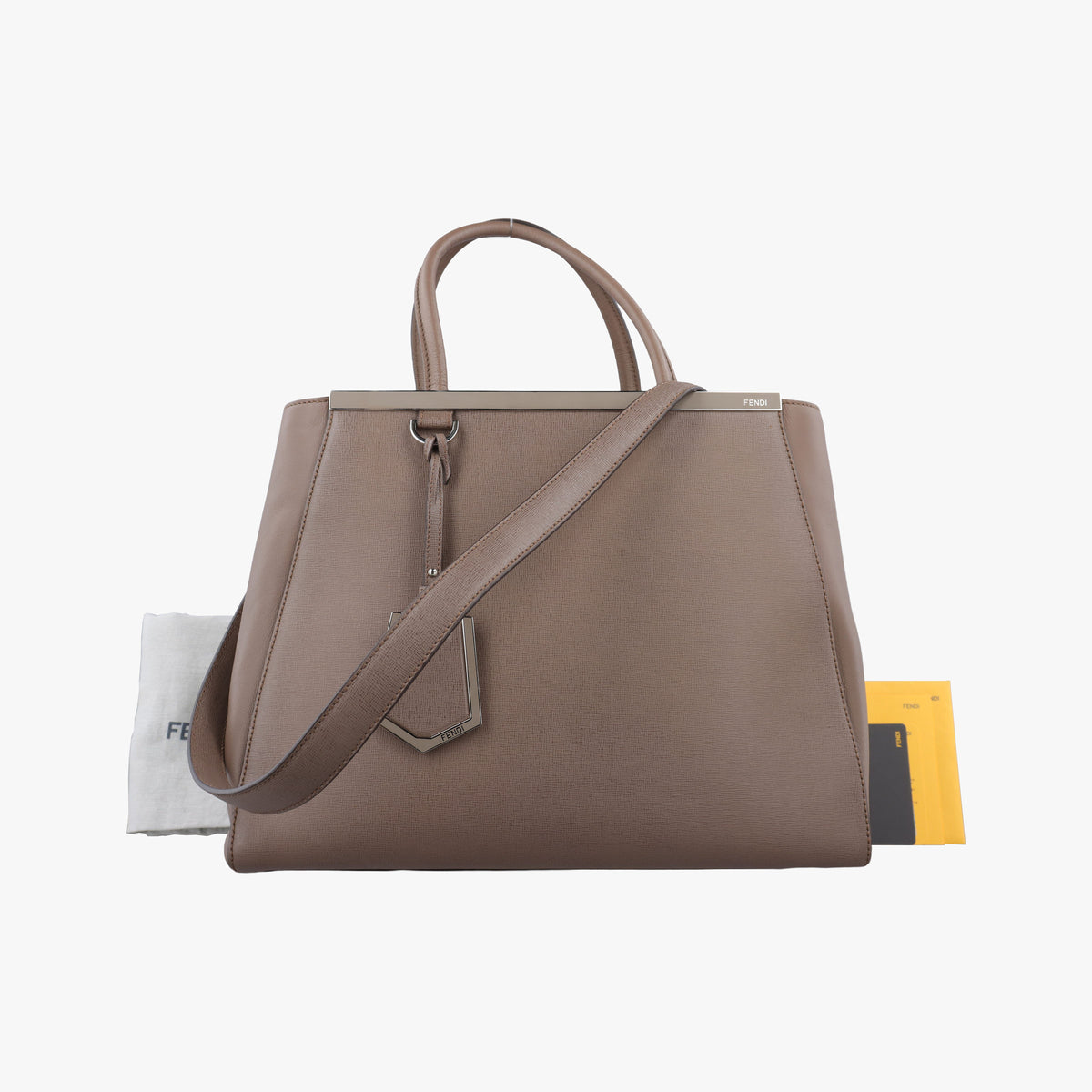 Vintage Fendi 2 JOURS Brown Leather 8BH250 shoulderbag | stylenewstar