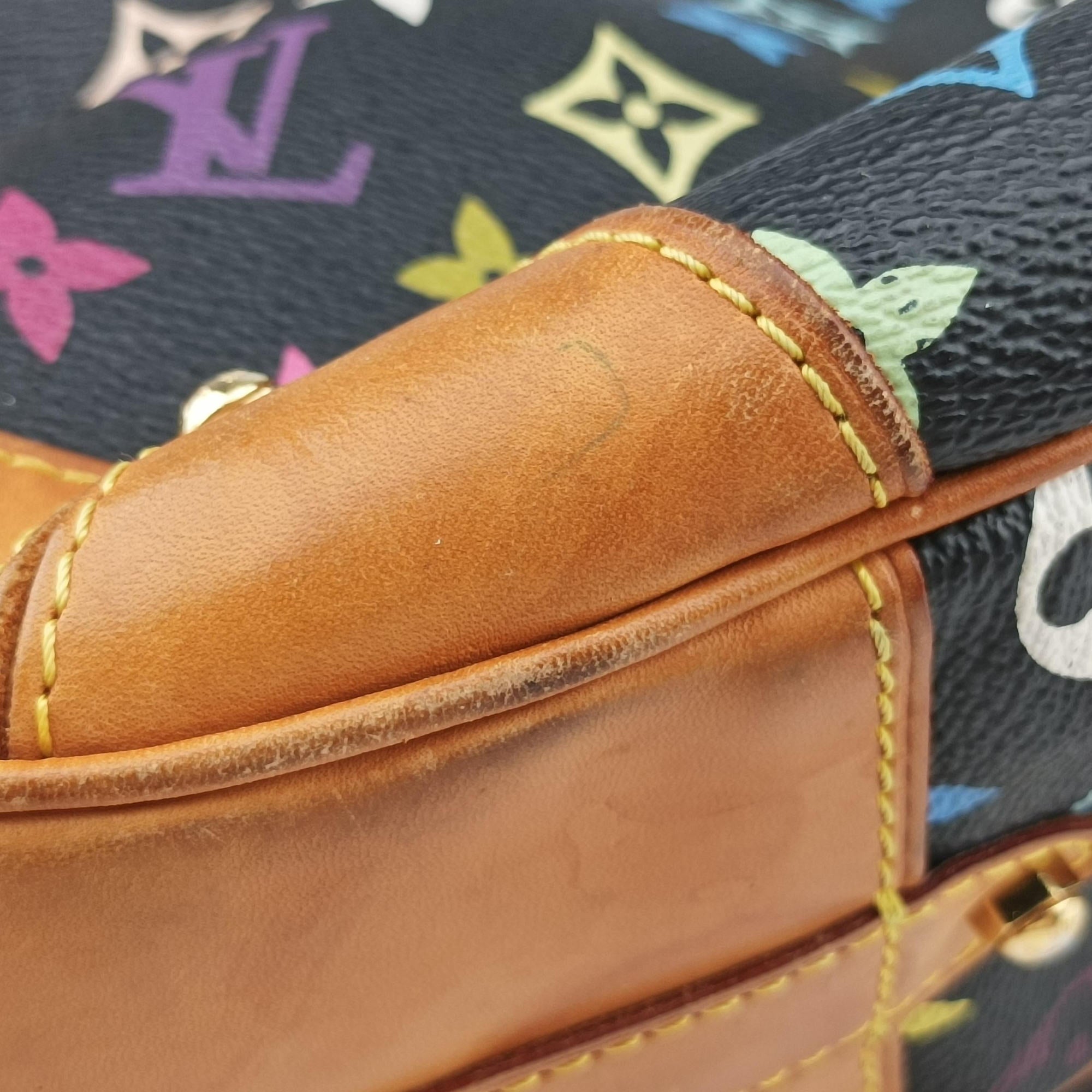 Pre-owned Louis Vuitton GRETA Noir Monogram Multicolor M40196 shoulderbag | stylenewstar