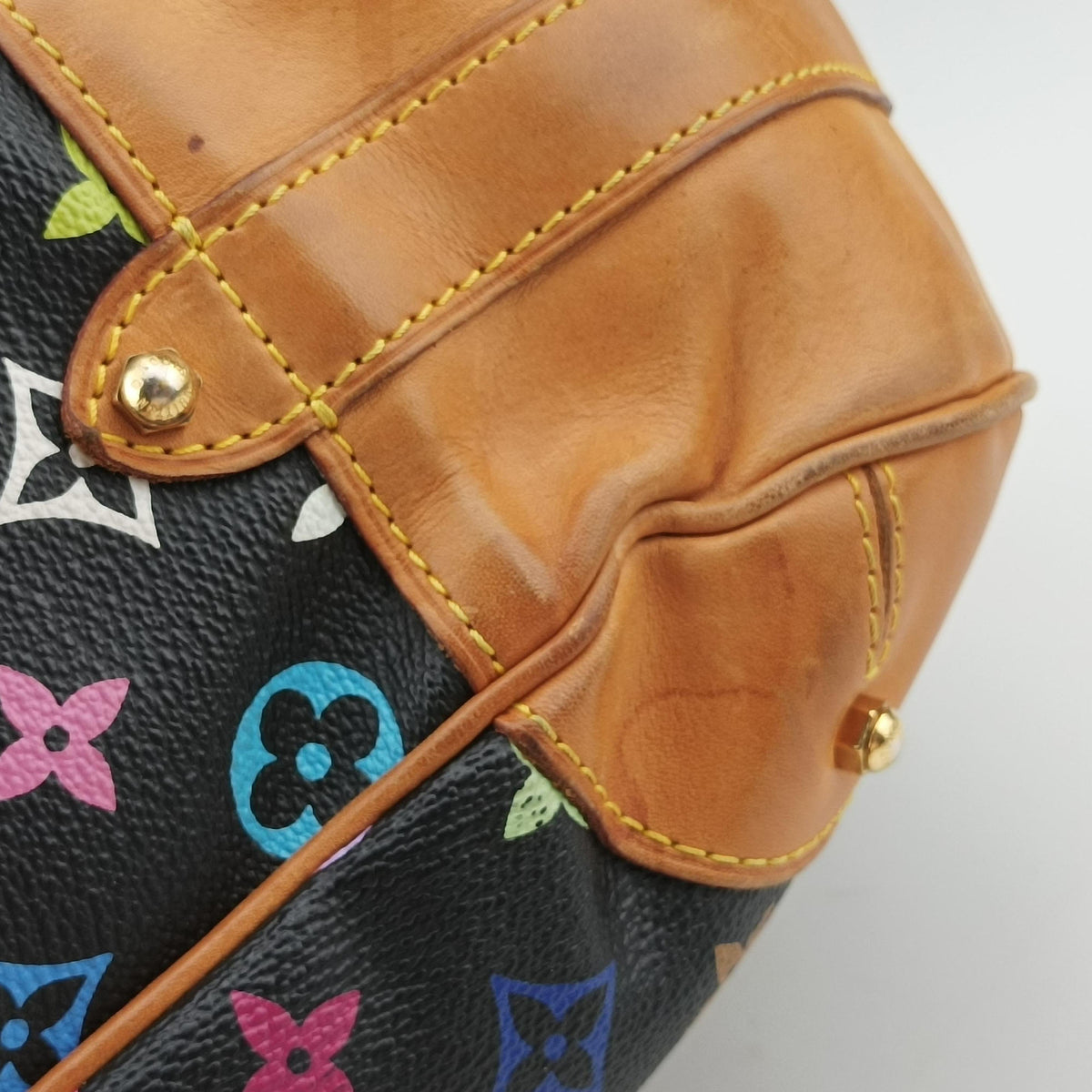 Pre-owned Louis Vuitton GRETA Noir Monogram Multicolor M40196 shoulderbag | stylenewstar