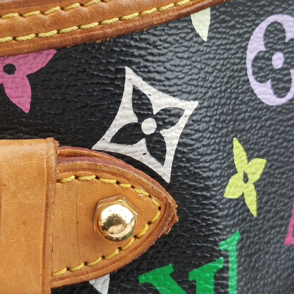 Pre-owned Louis Vuitton GRETA Noir Monogram Multicolor M40196 shoulderbag | stylenewstar