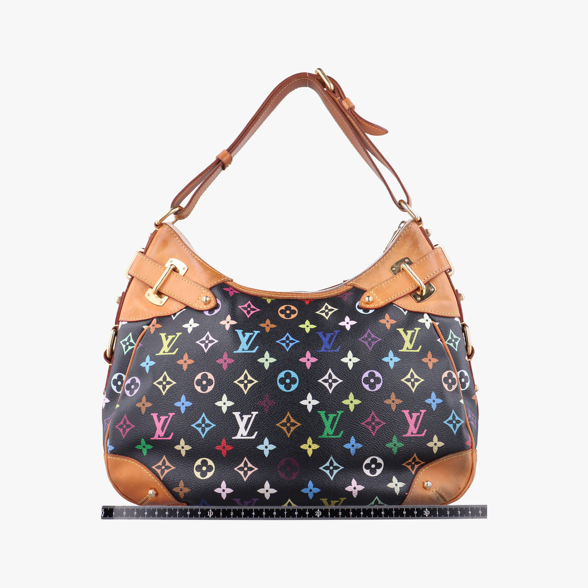 Pre-owned Louis Vuitton GRETA Noir Monogram Multicolor M40196 shoulderbag | stylenewstar