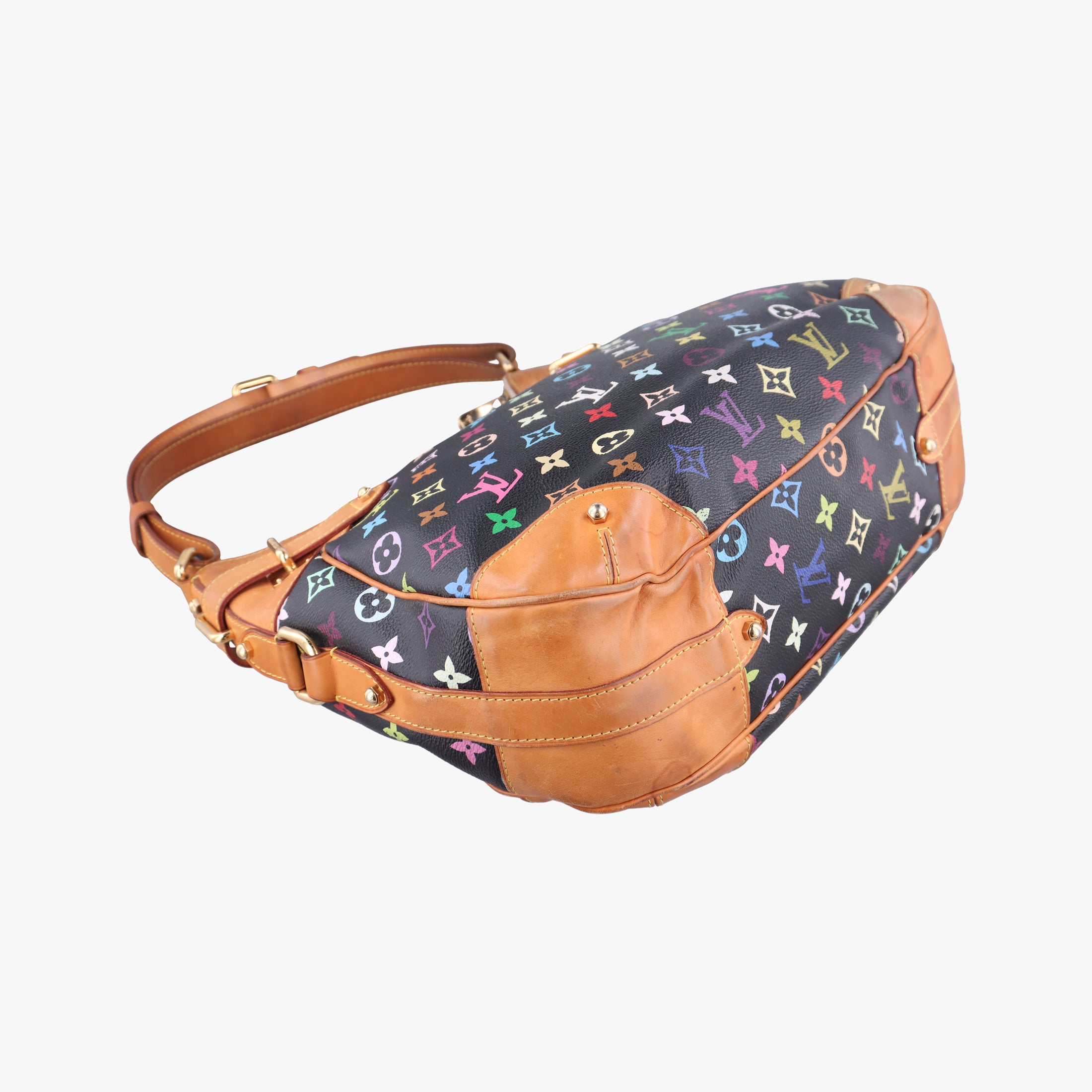 Pre-owned Louis Vuitton GRETA Noir Monogram Multicolor M40196 shoulderbag | stylenewstar