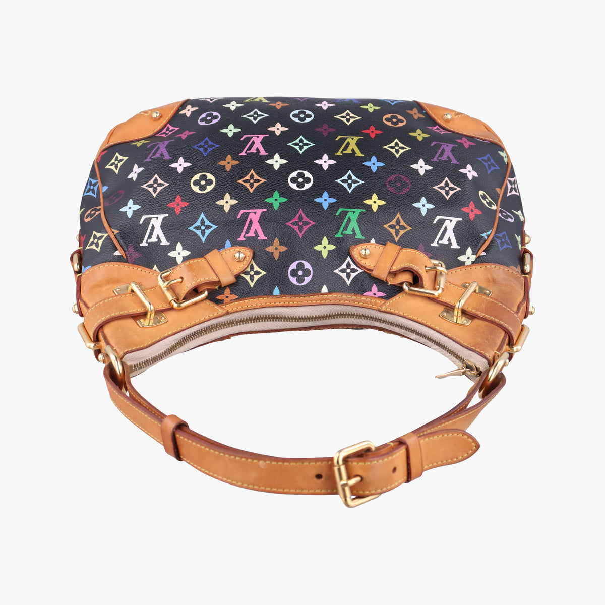 Pre-owned Louis Vuitton GRETA Noir Monogram Multicolor M40196 shoulderbag | stylenewstar