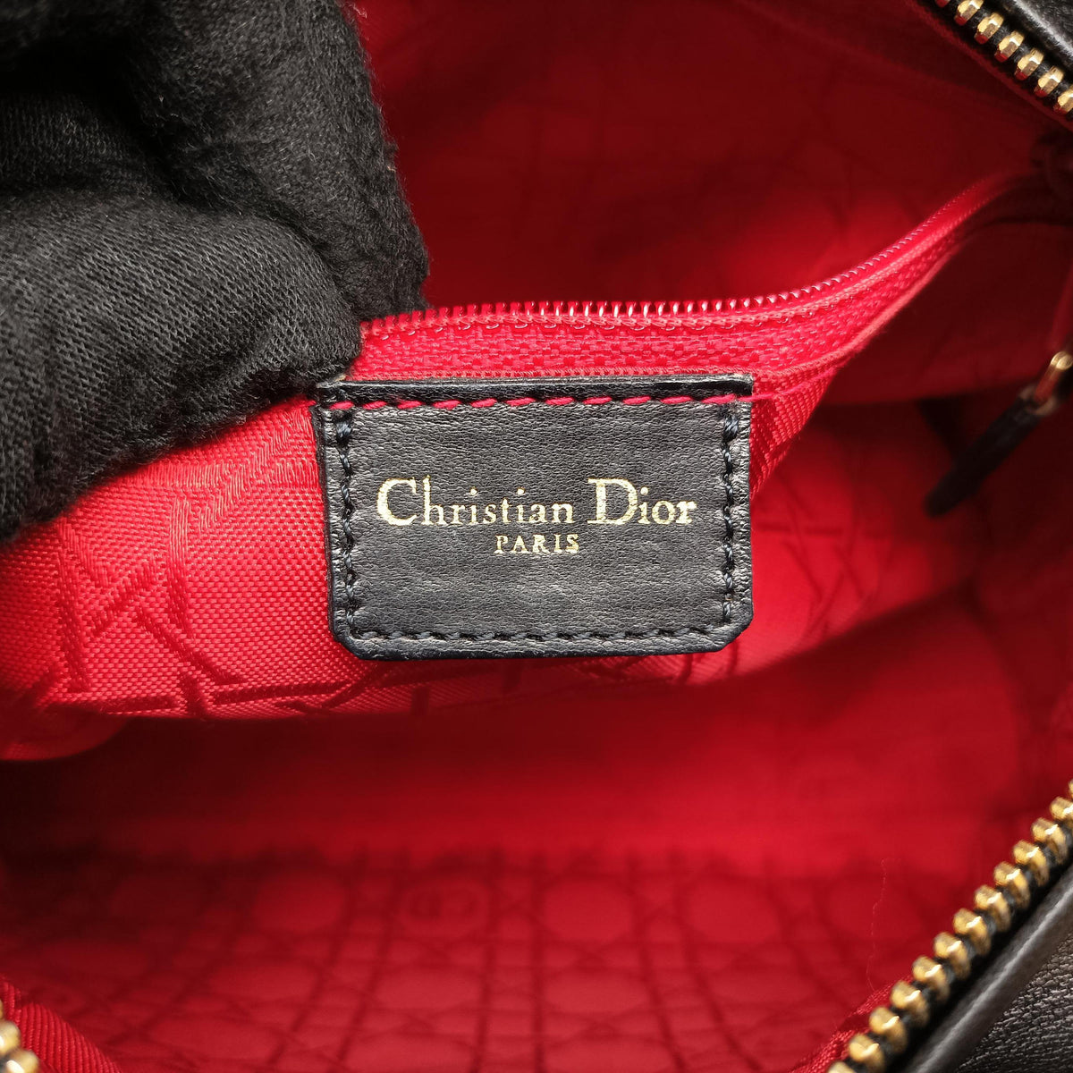 Pre-owned Christian Dior Lady Dior Black lambskin  handbag | stylenewstar