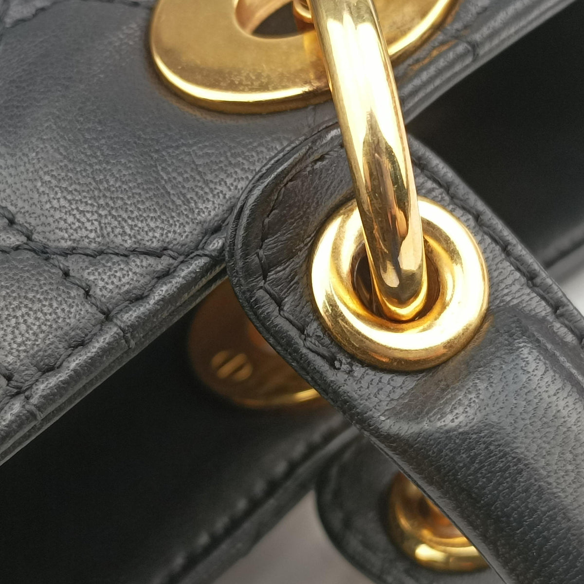 Pre-owned Christian Dior Lady Dior Black lambskin  handbag | stylenewstar