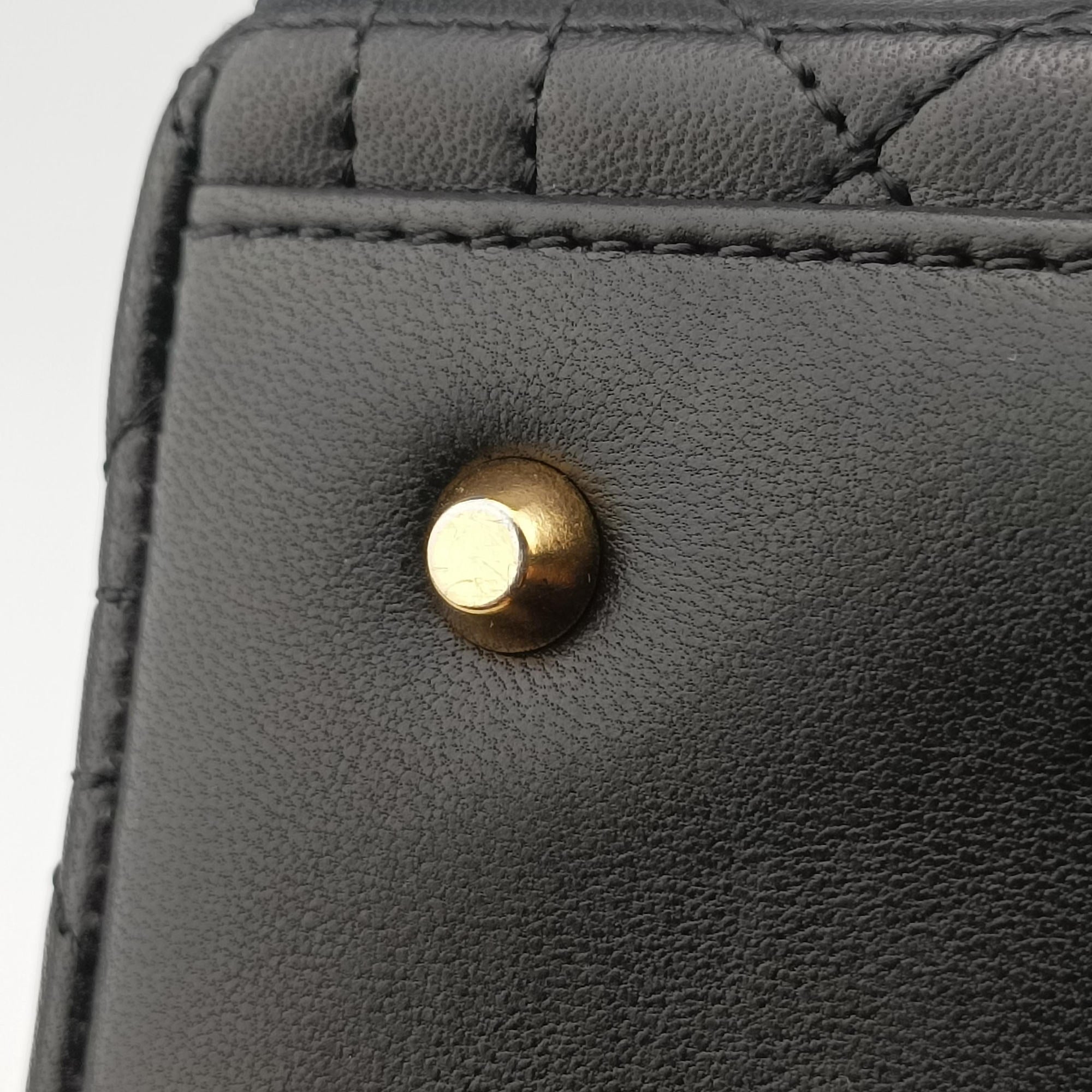 Pre-owned Christian Dior Lady Dior Black lambskin  handbag | stylenewstar