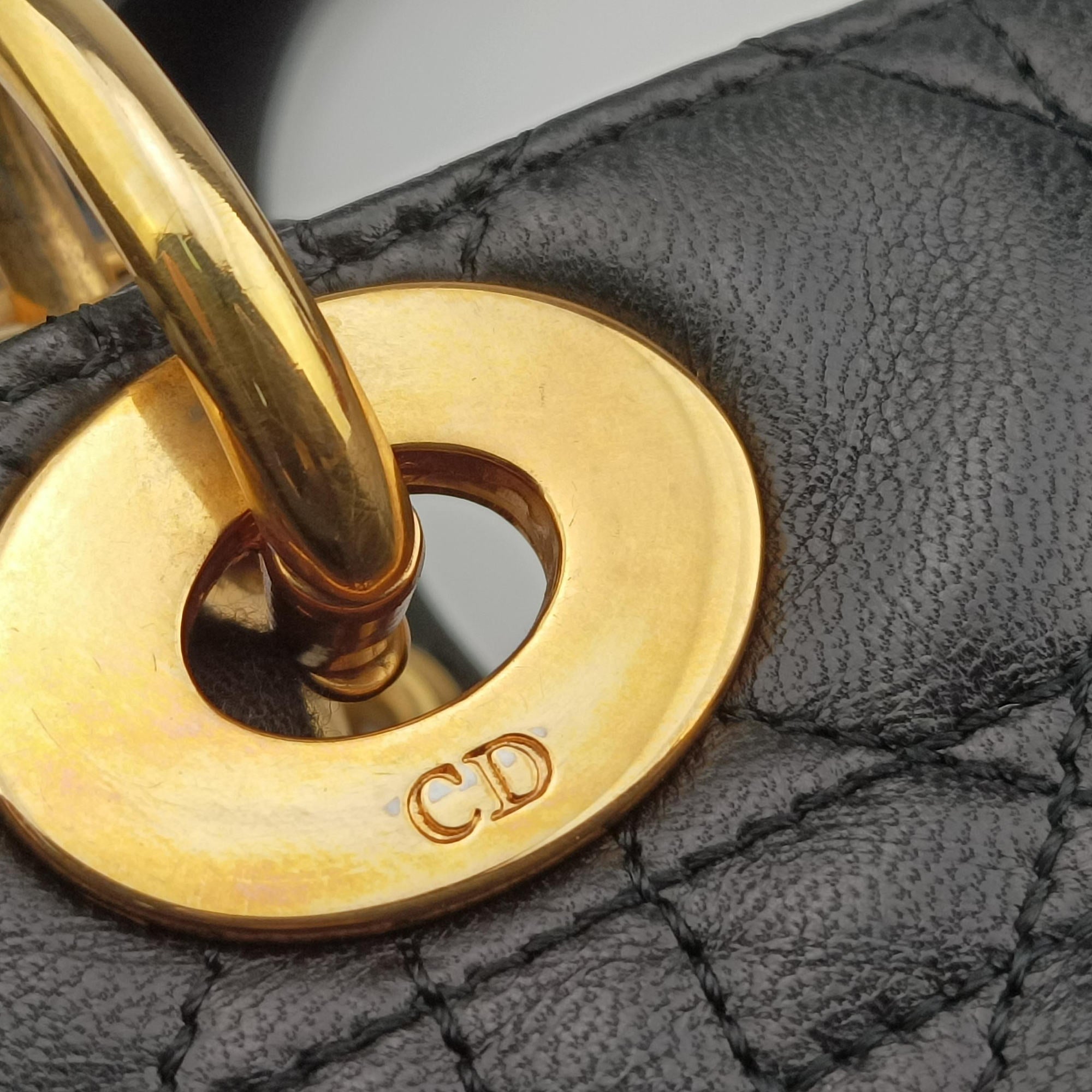 Pre-owned Christian Dior Lady Dior Black lambskin  handbag | stylenewstar