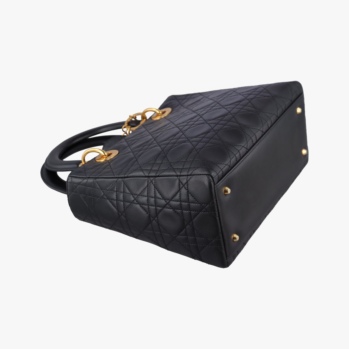 Pre-owned Christian Dior Lady Dior Black lambskin  handbag | stylenewstar