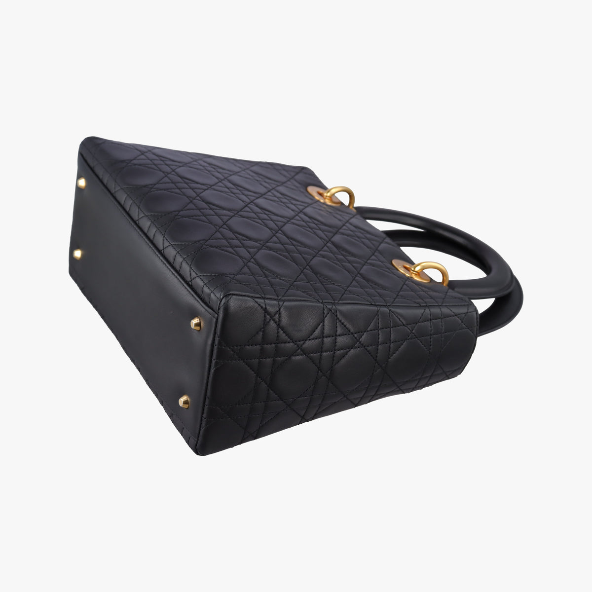 Pre-owned Christian Dior Lady Dior Black lambskin  handbag | stylenewstar