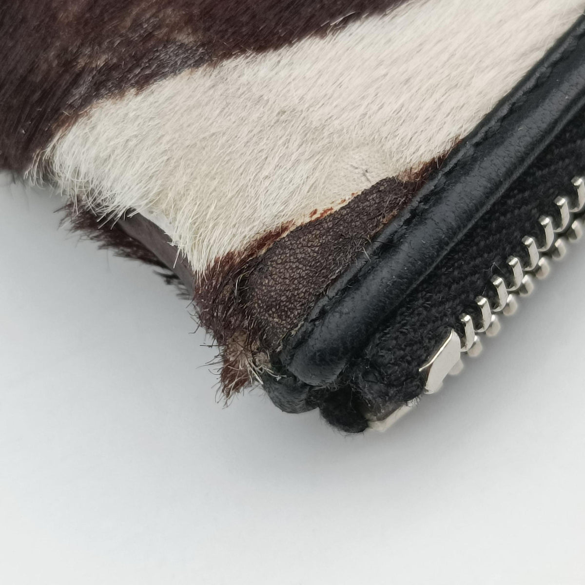 Pre-owned Christian Dior Jazz club Pouch Brown×Ivory ponyhair  clutchbag | stylenewstar