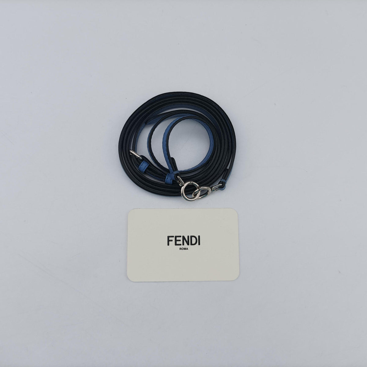 Pre-owned Fendi Micro Peekaboo Blue Leather 8M0355 shoulderbag | stylenewstar