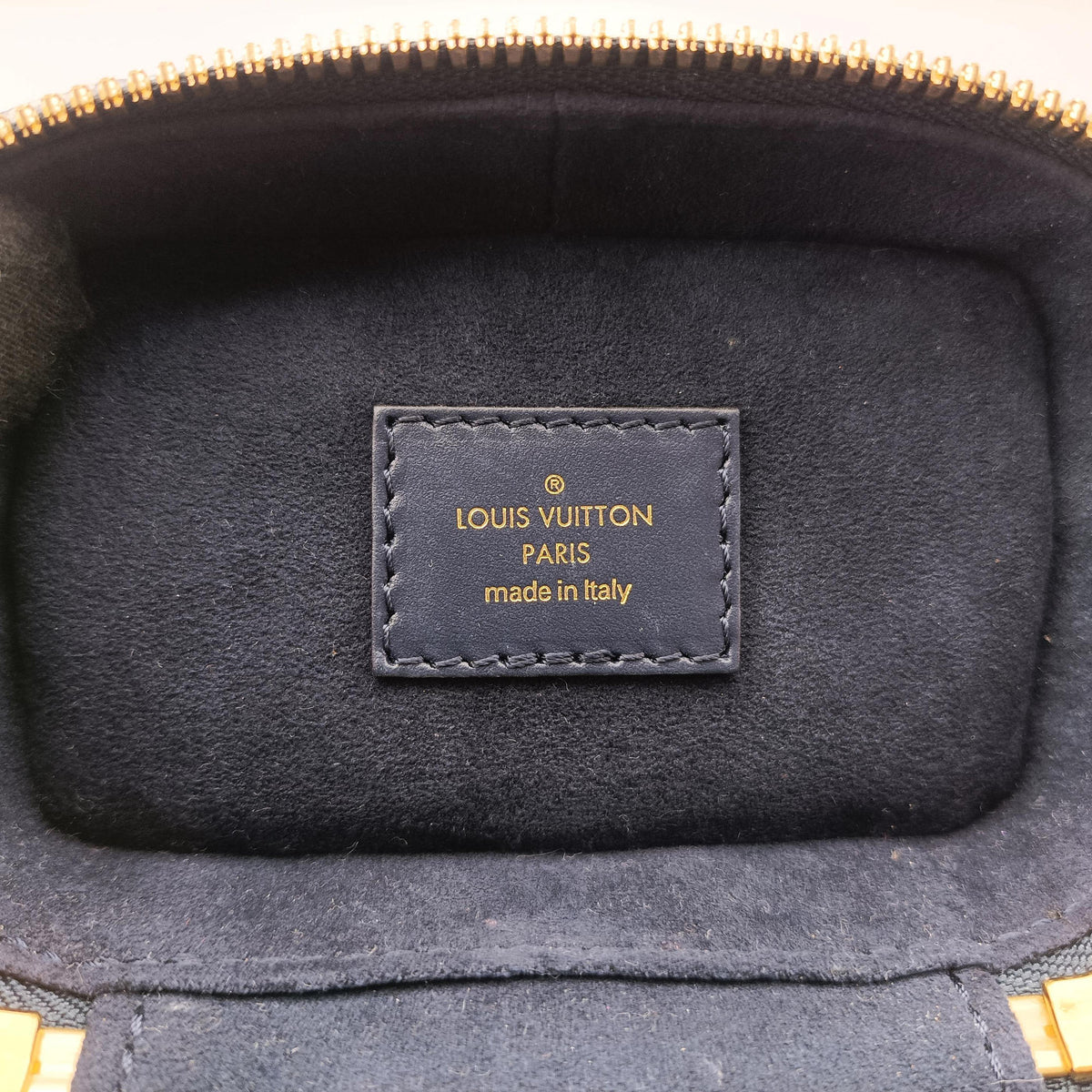 Pre-owned Louis Vuitton Micro Vanity Gray×Blue MONOGRAM JACQUARD DENIM M82467 shoulderbag | stylenewstar