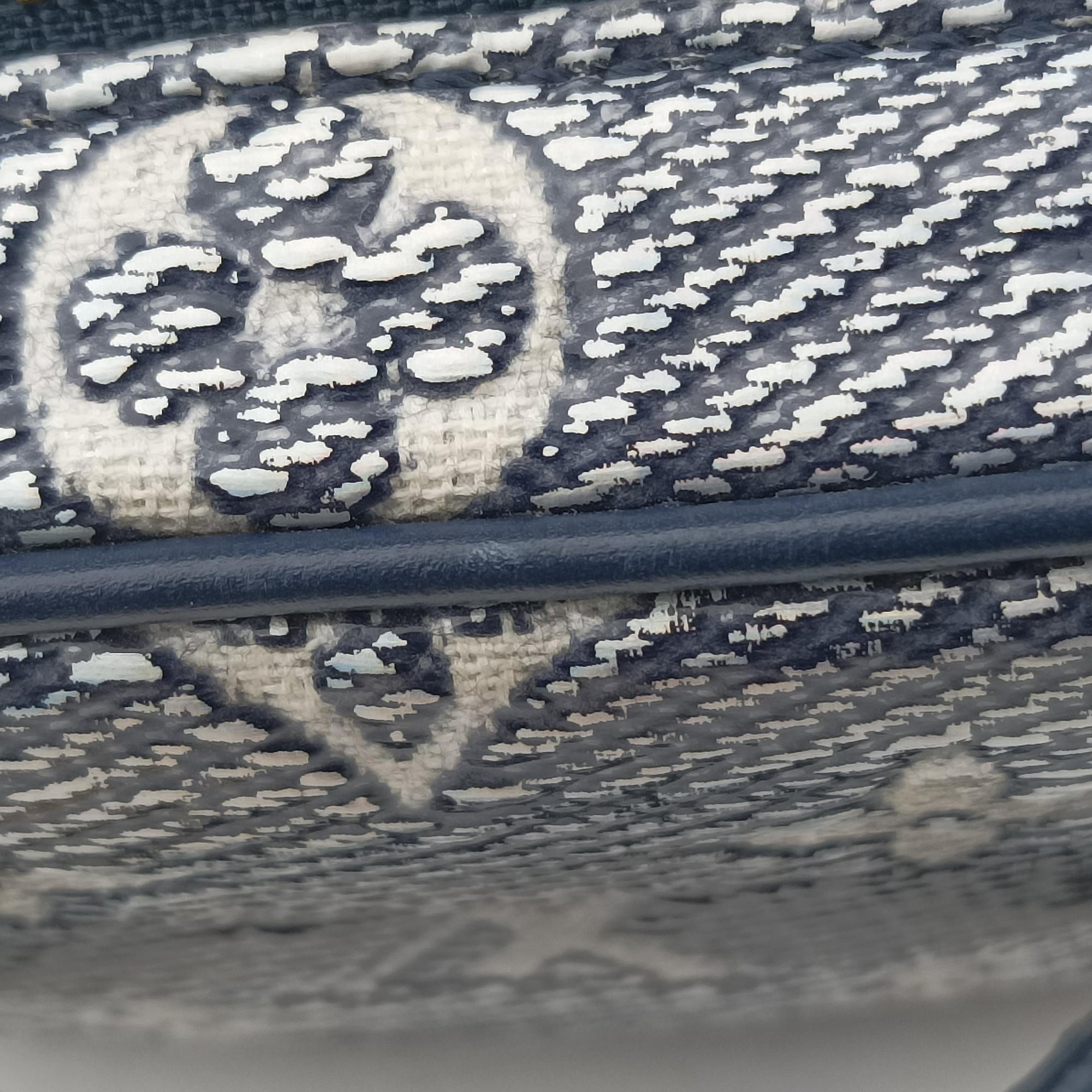 Pre-owned Louis Vuitton Micro Vanity Gray×Blue MONOGRAM JACQUARD DENIM M82467 shoulderbag | stylenewstar