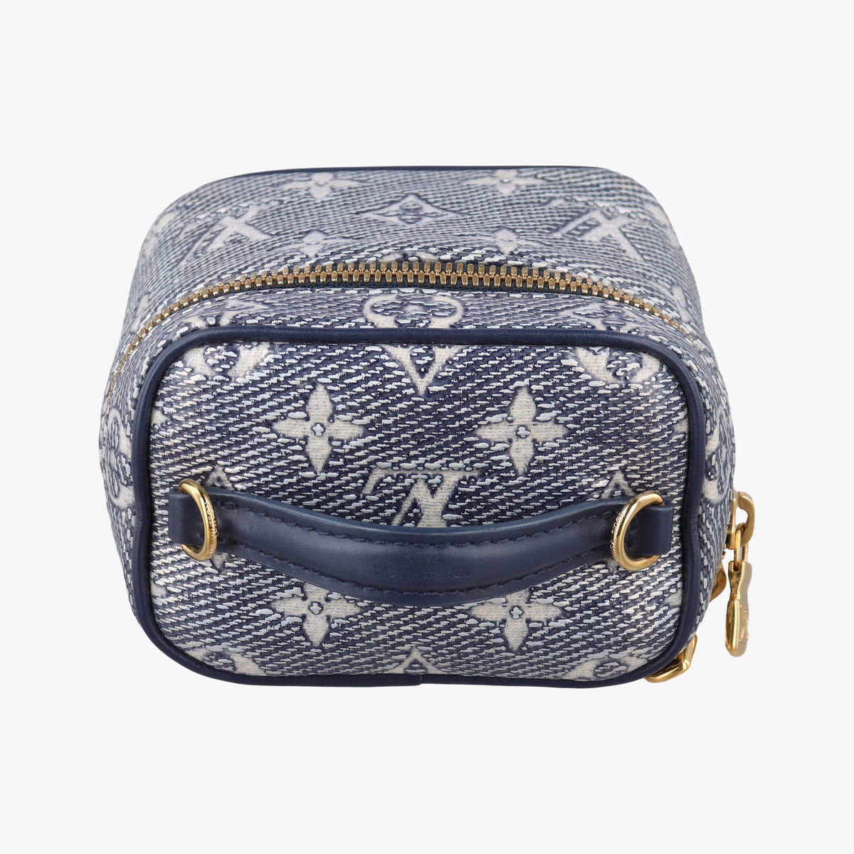 Pre-owned Louis Vuitton Micro Vanity Gray×Blue MONOGRAM JACQUARD DENIM M82467 shoulderbag | stylenewstar