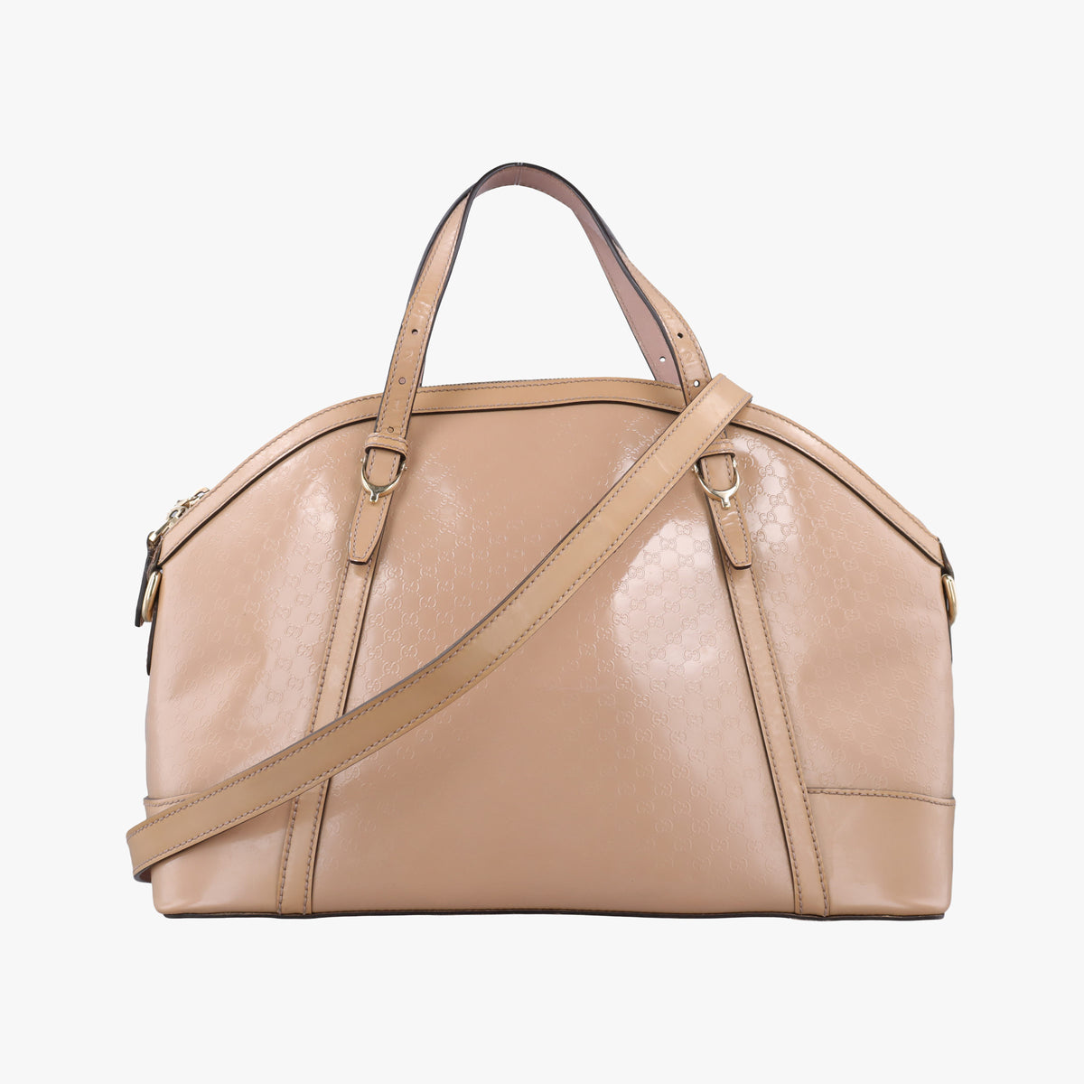 Secondhand Gucci Microguccissima Beige Patent Leather 309614 shoulderbag | stylenewstar
