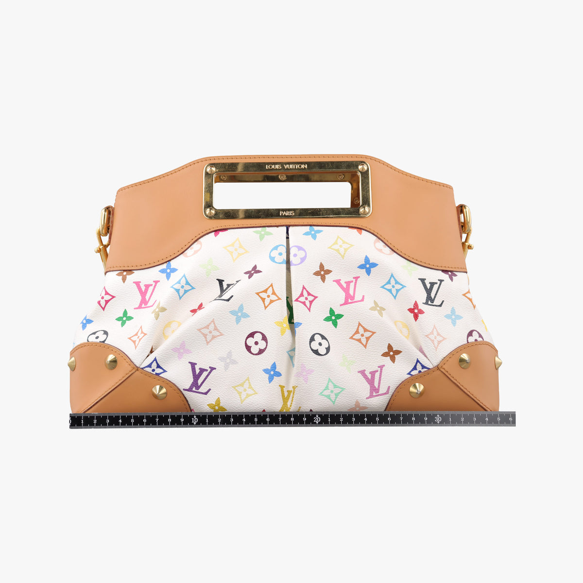 Pre-owned Louis Vuitton JUDY MM white Monogram Multicolor M40255 shoulderbag | stylenewstar