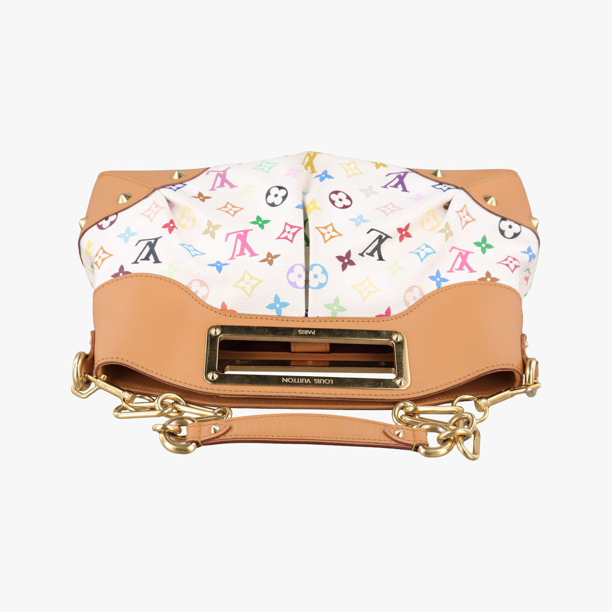 Pre-owned Louis Vuitton JUDY MM white Monogram Multicolor M40255 shoulderbag | stylenewstar
