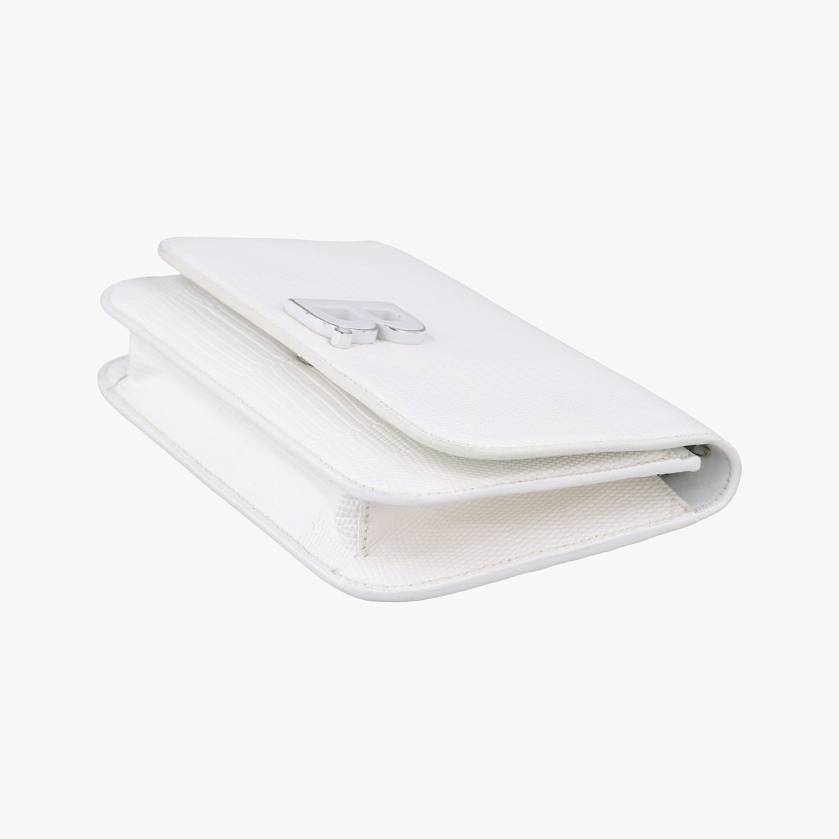 Pre-owned Burberry B.Logo White Leather  shoulderbag | stylenewstar