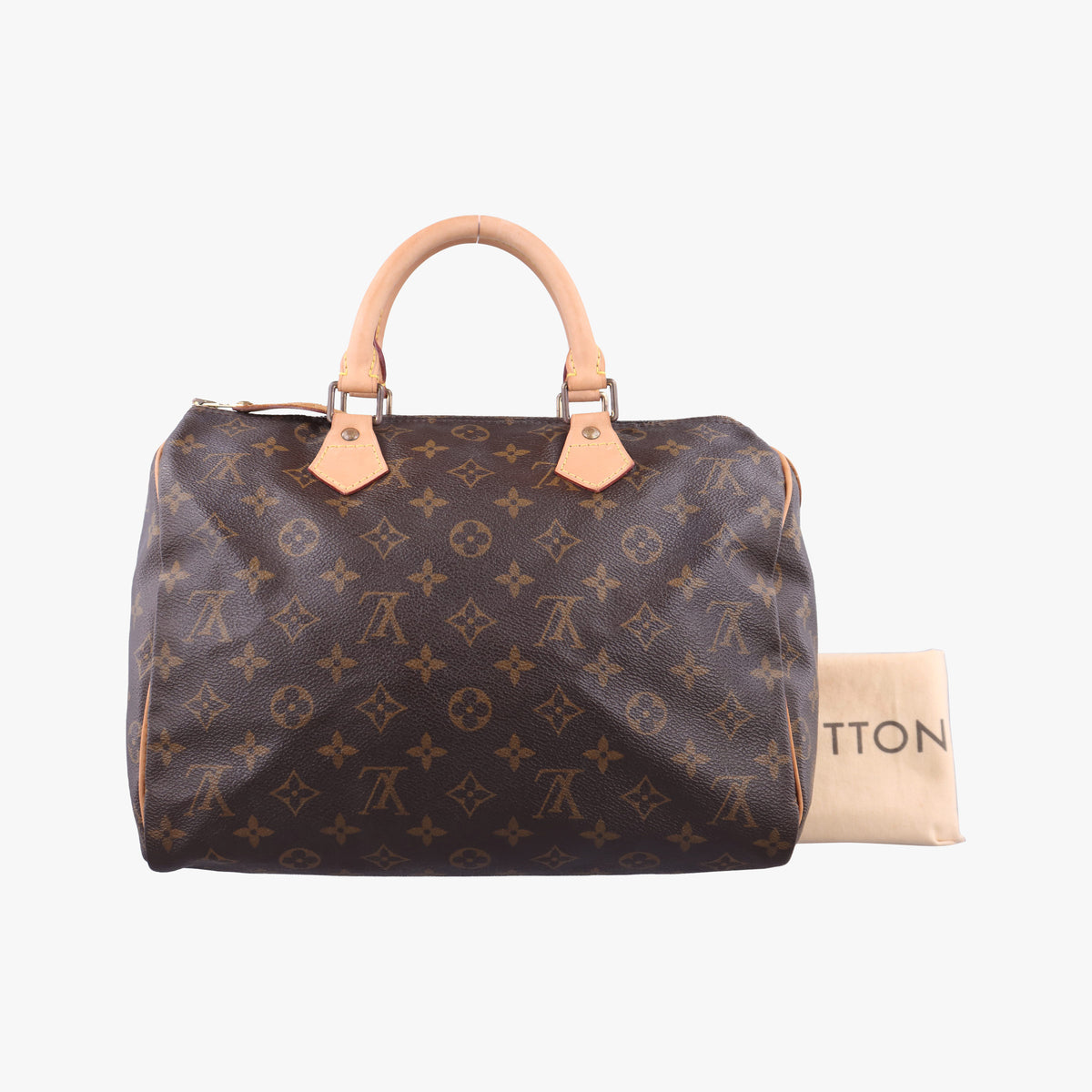 Pre-owned Louis Vuitton Speedy 30 BROWN Monogram Canvas M41526 handbag | stylenewstar